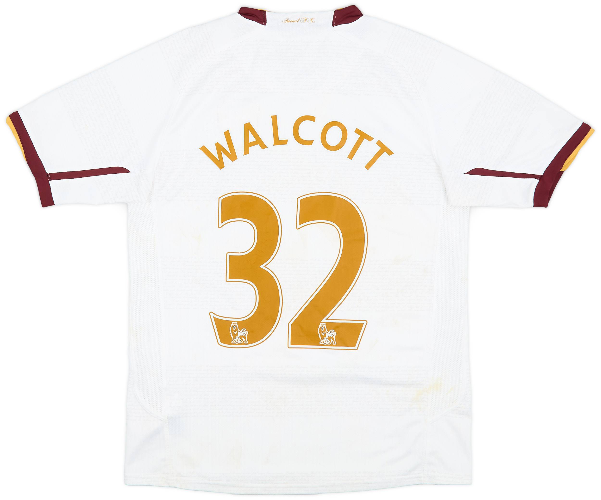 2007-08 Arsenal Away Shirt Walcott #32 - 6/10 - (XL.Boys)
