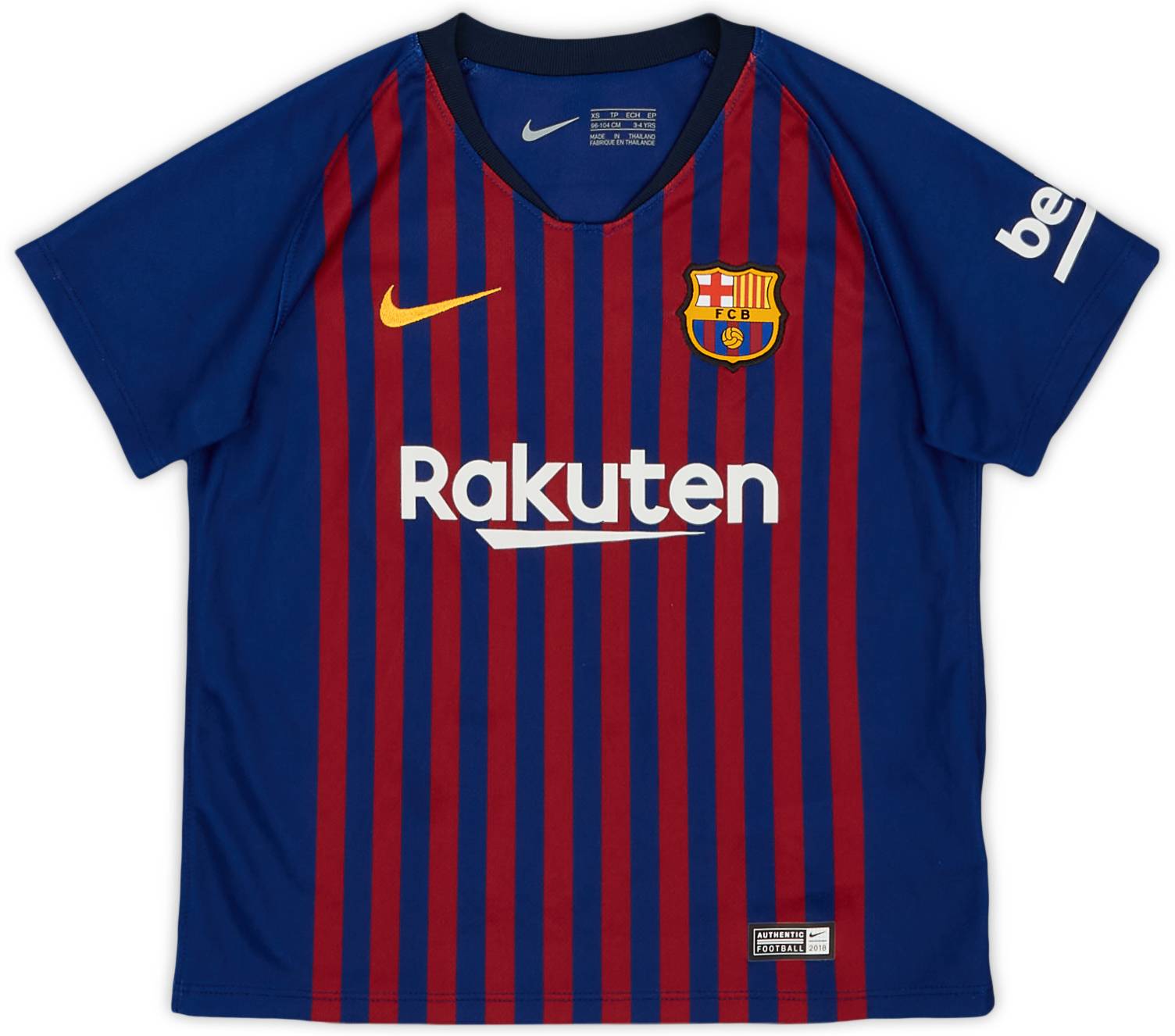 2018-19 Barcelona Home Shirt - 9/10 - (3-4 Years)