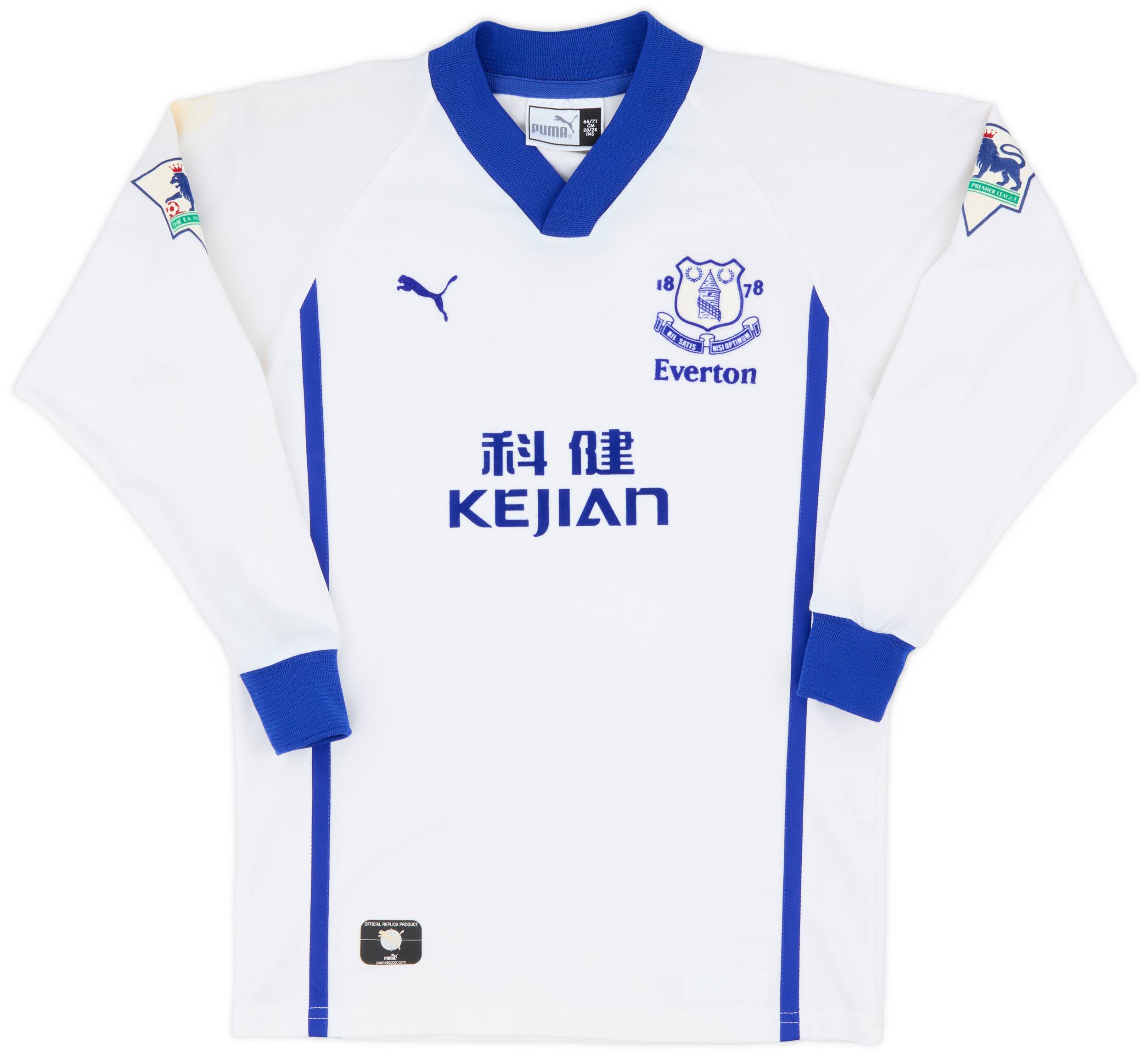 2002-03 Everton Away L/S Shirt - 8/10 - (XS.Boys)