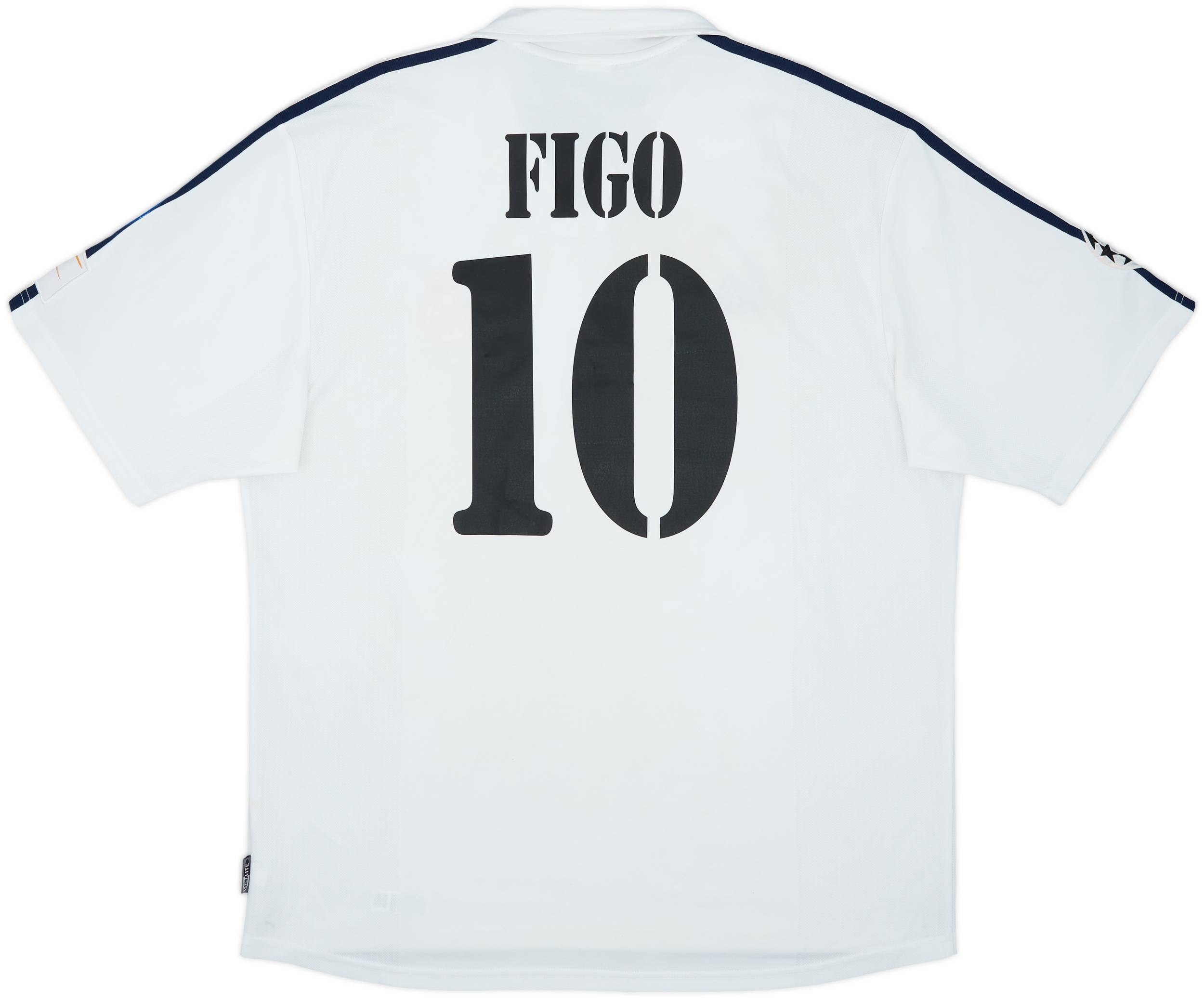 【特別送料無料！】 Real 2002-03 Madrid (XL) - 7/10 - #10 Figo Shirt Home Centenary ウェア