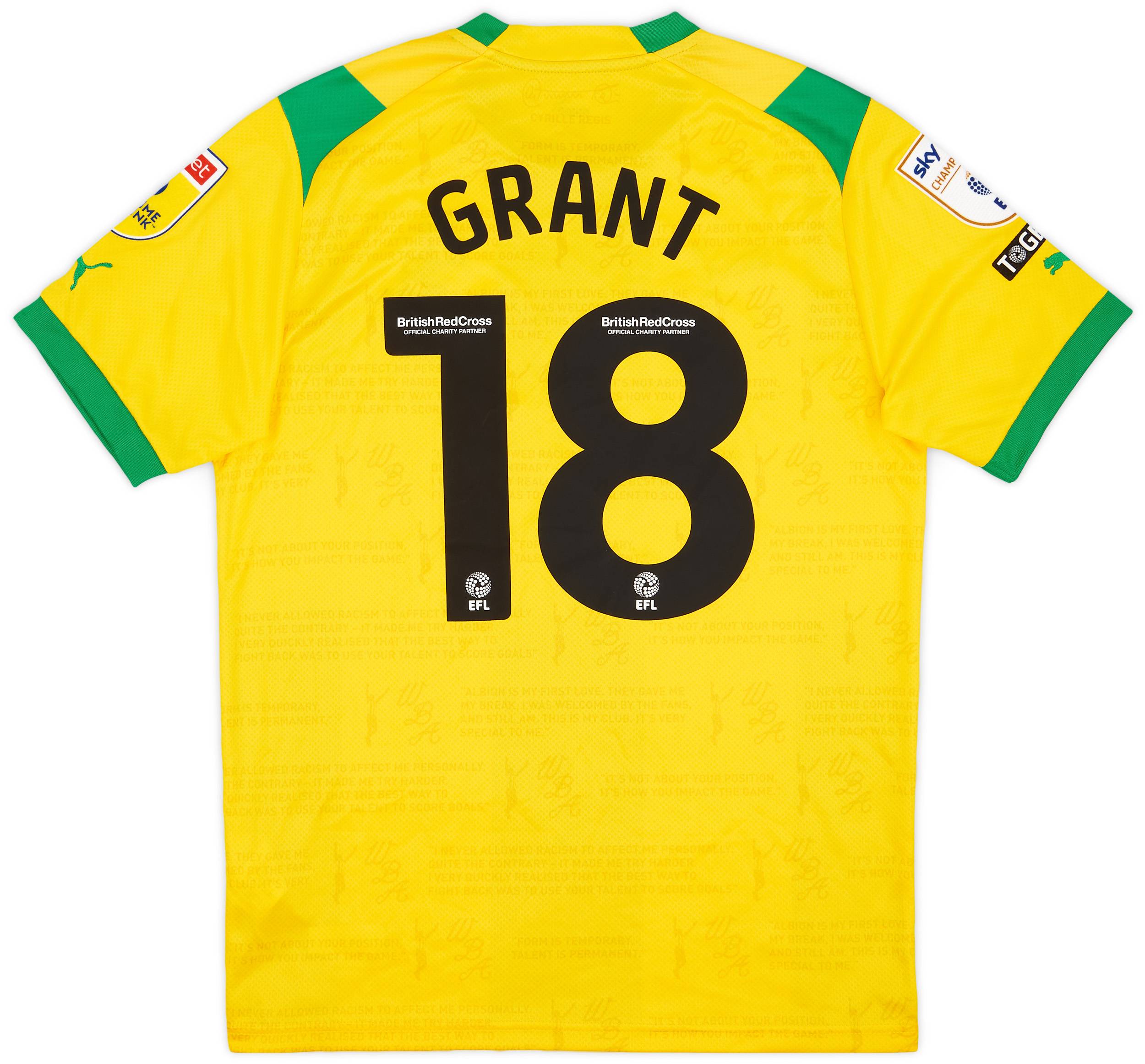 2022-23 West Brom Match Issue Away Shirt Grant #18