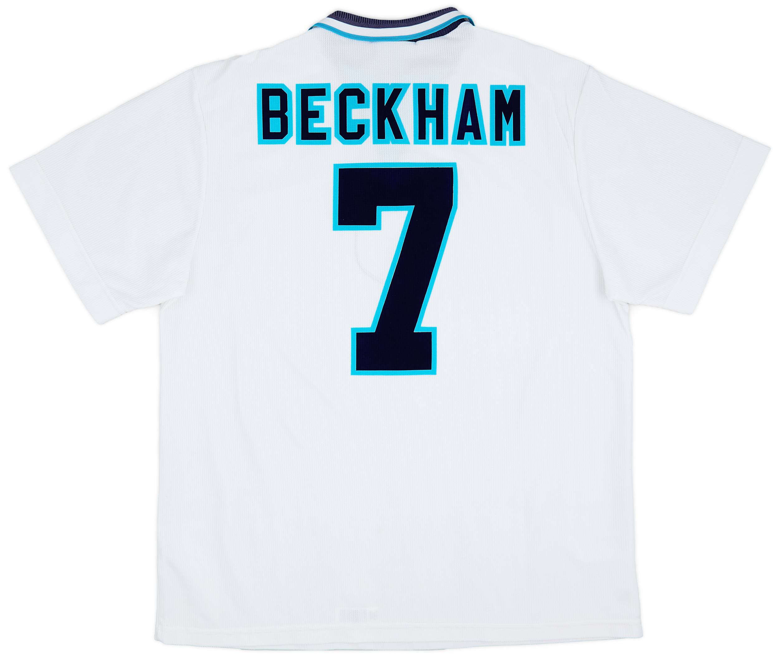 1995-97 England Home Shirt Beckham #7 - 8/10 - (XL)