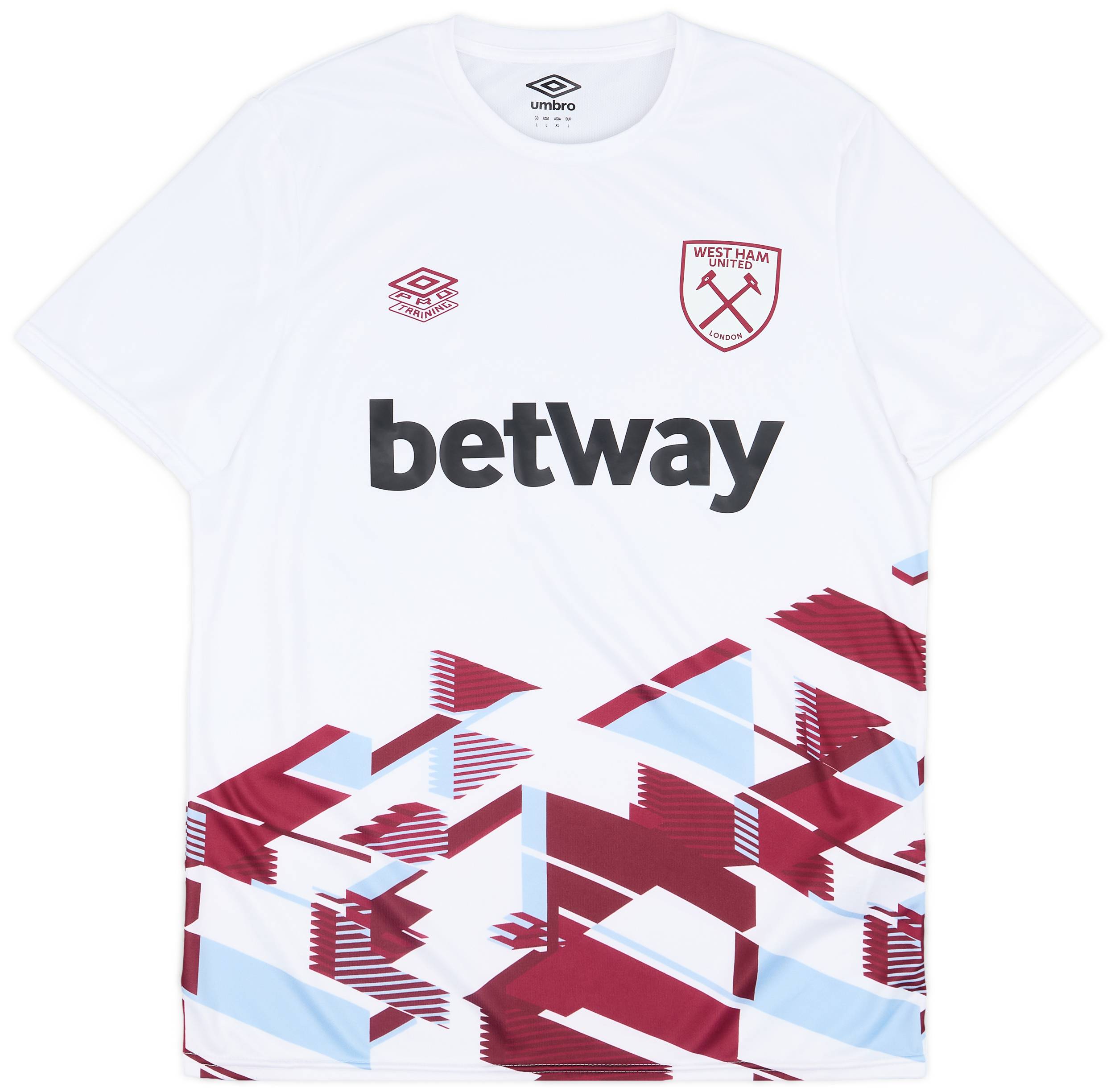 2023-24 West Ham Umbro Pre-Match Shirt - 9/10