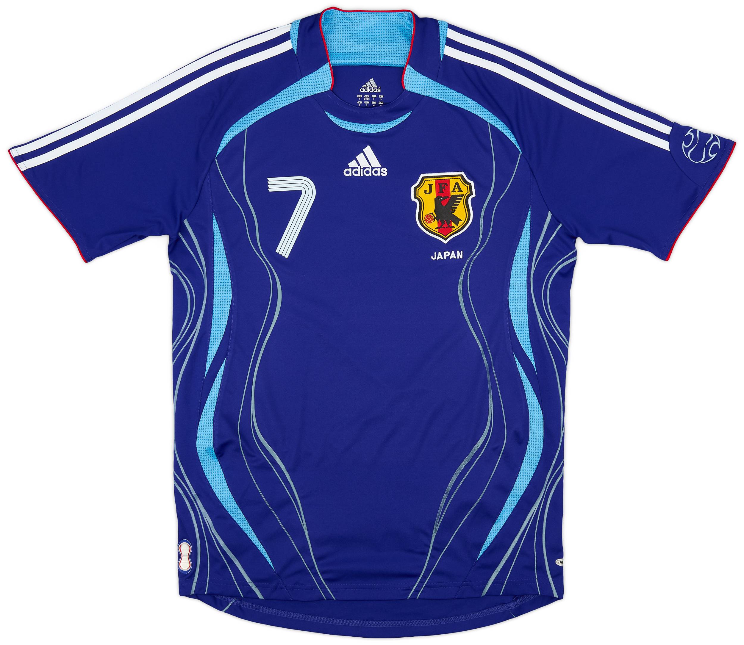 日本代表 アディダス シャツ NAKATA 7 2006-08 Japan Home Shirt Nakata #7 - 8/10 - (S)