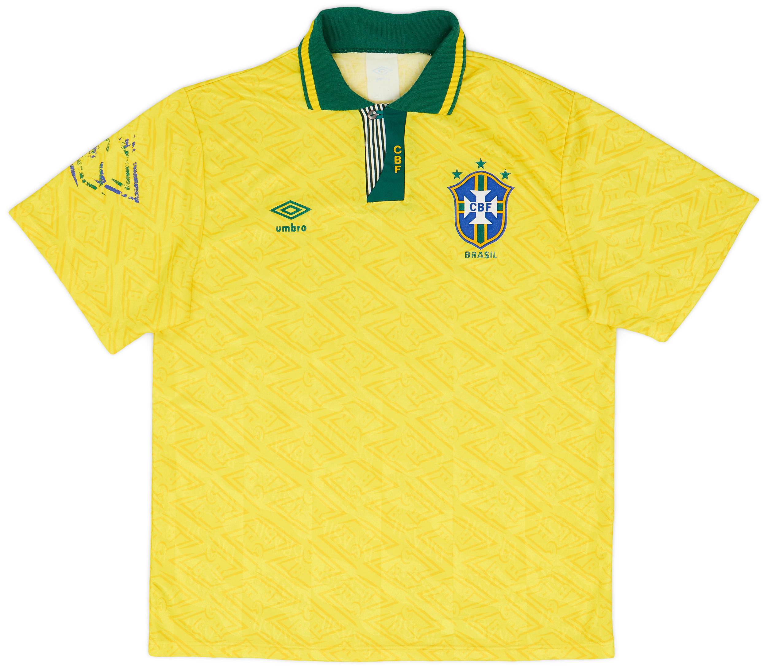 1991-93 Brazil Home Shirt - 7/10 - (L)