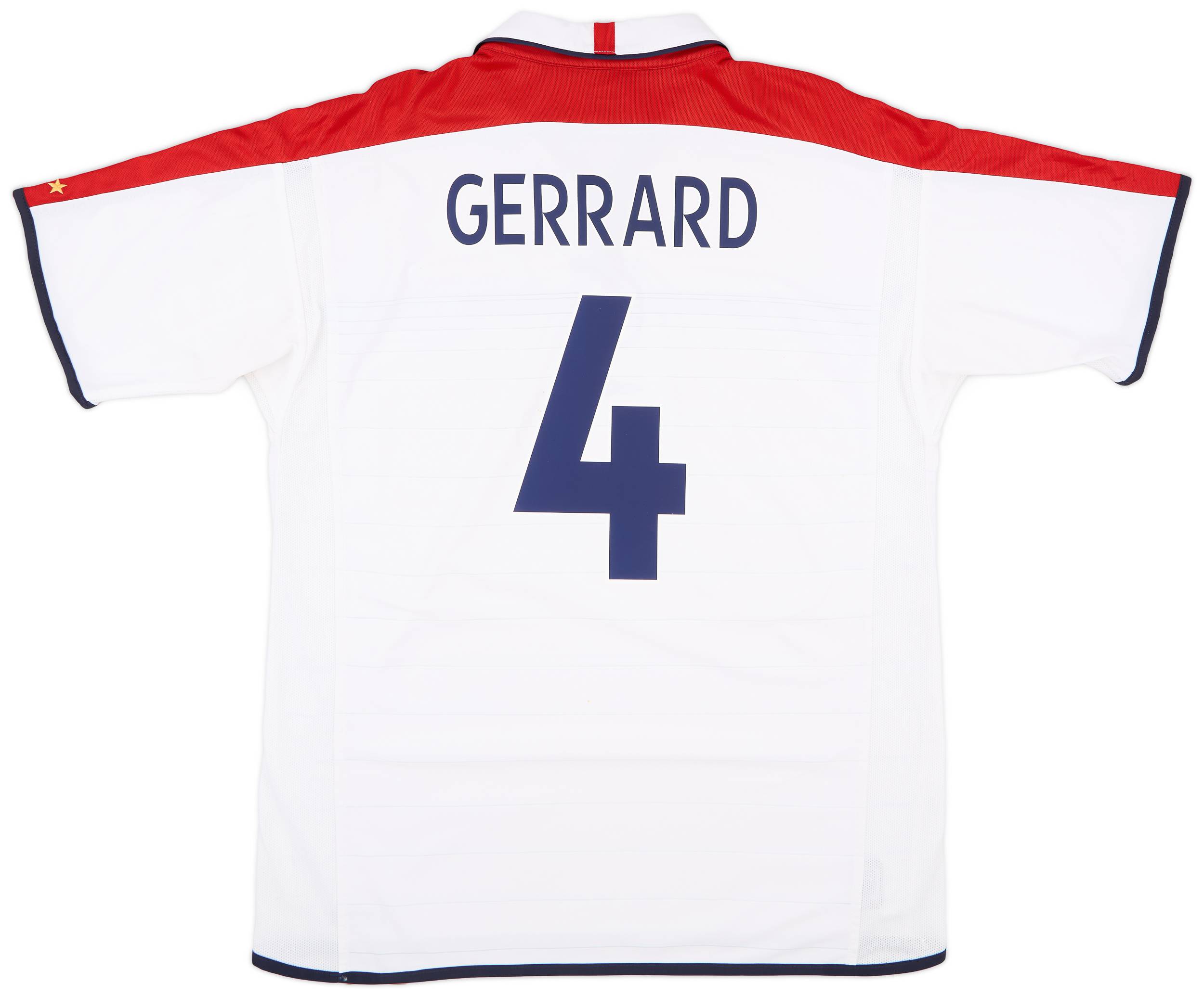 2003-05 England Home Shirt Gerrard #4 - 6/10 - (XL)