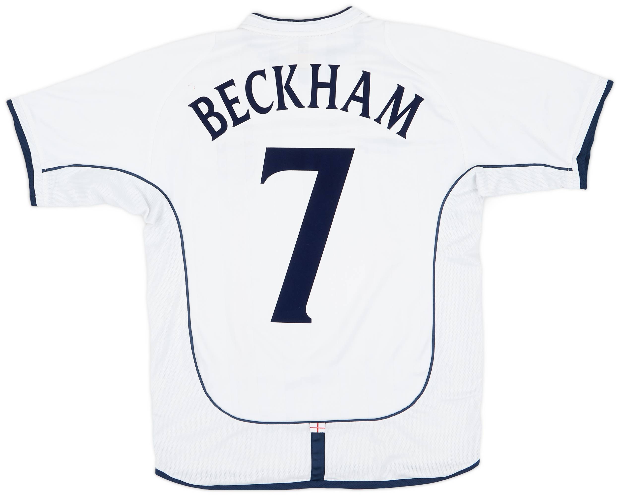 2001 03 England Home Shirt Beckham 7 6 10 M