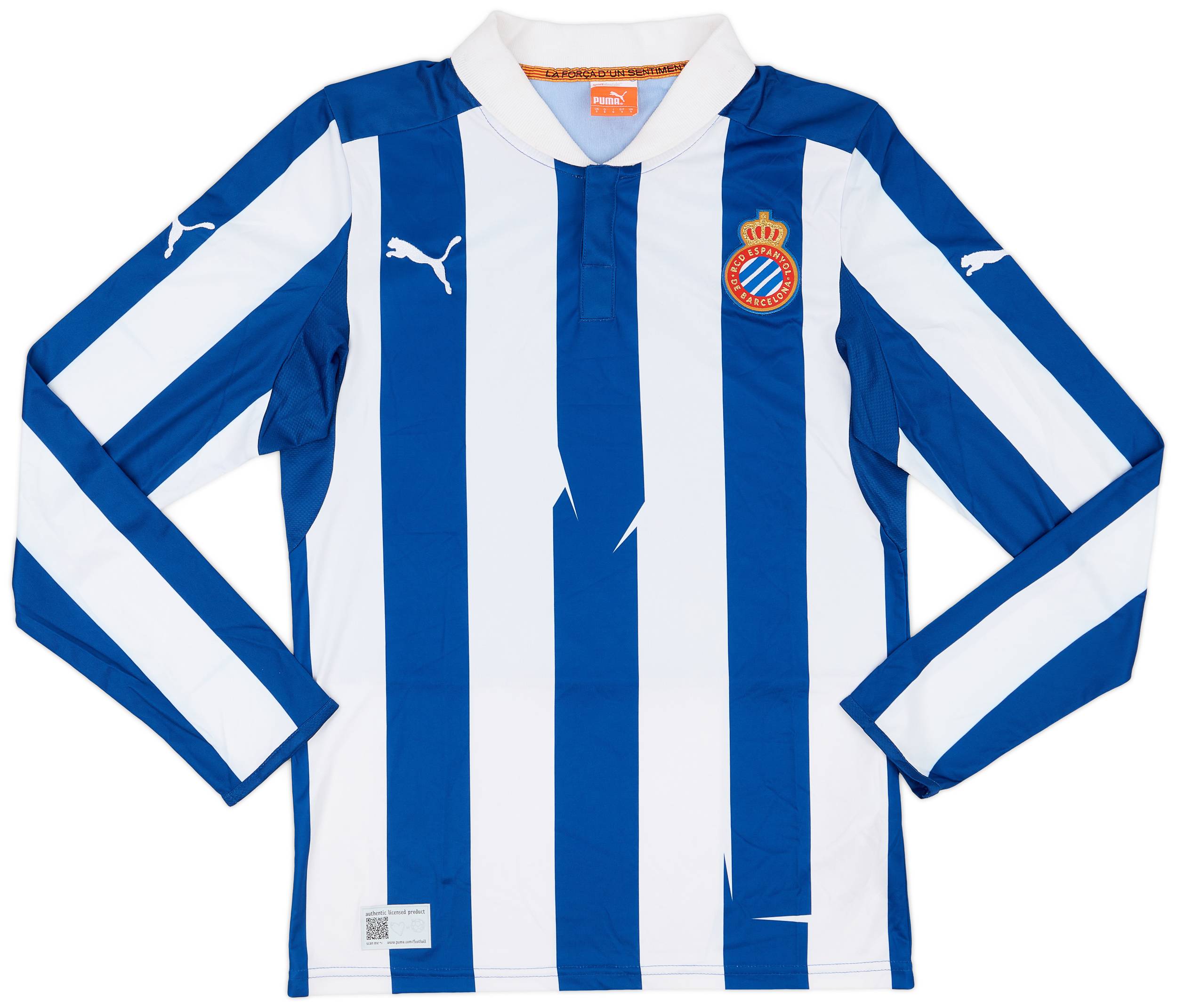 2012-13 Espanyol Home L/S Shirt - 9/10 - (S)