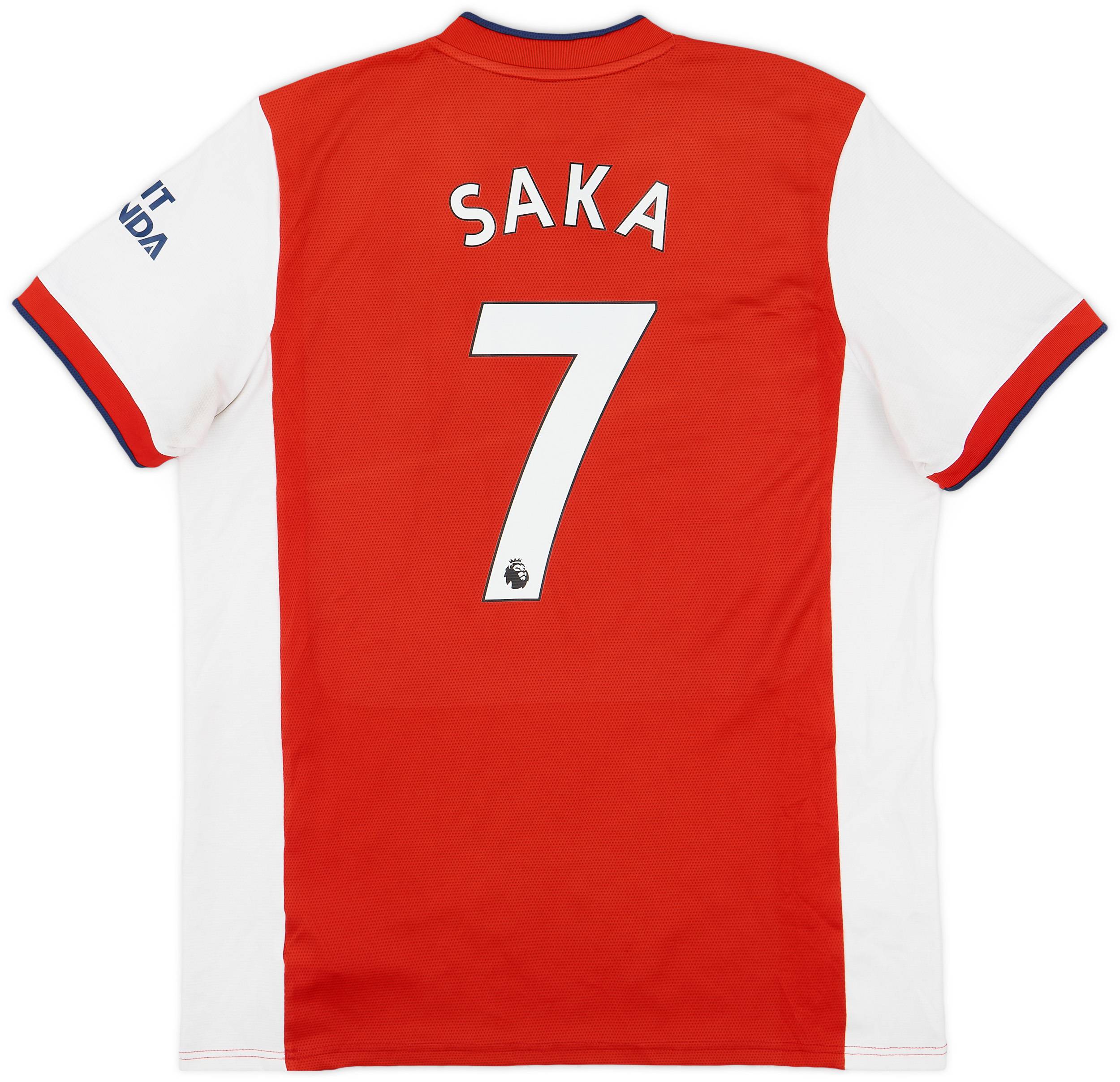 2021-22 Arsenal Home Shirt Saka #7 - 8/10 - (XL)