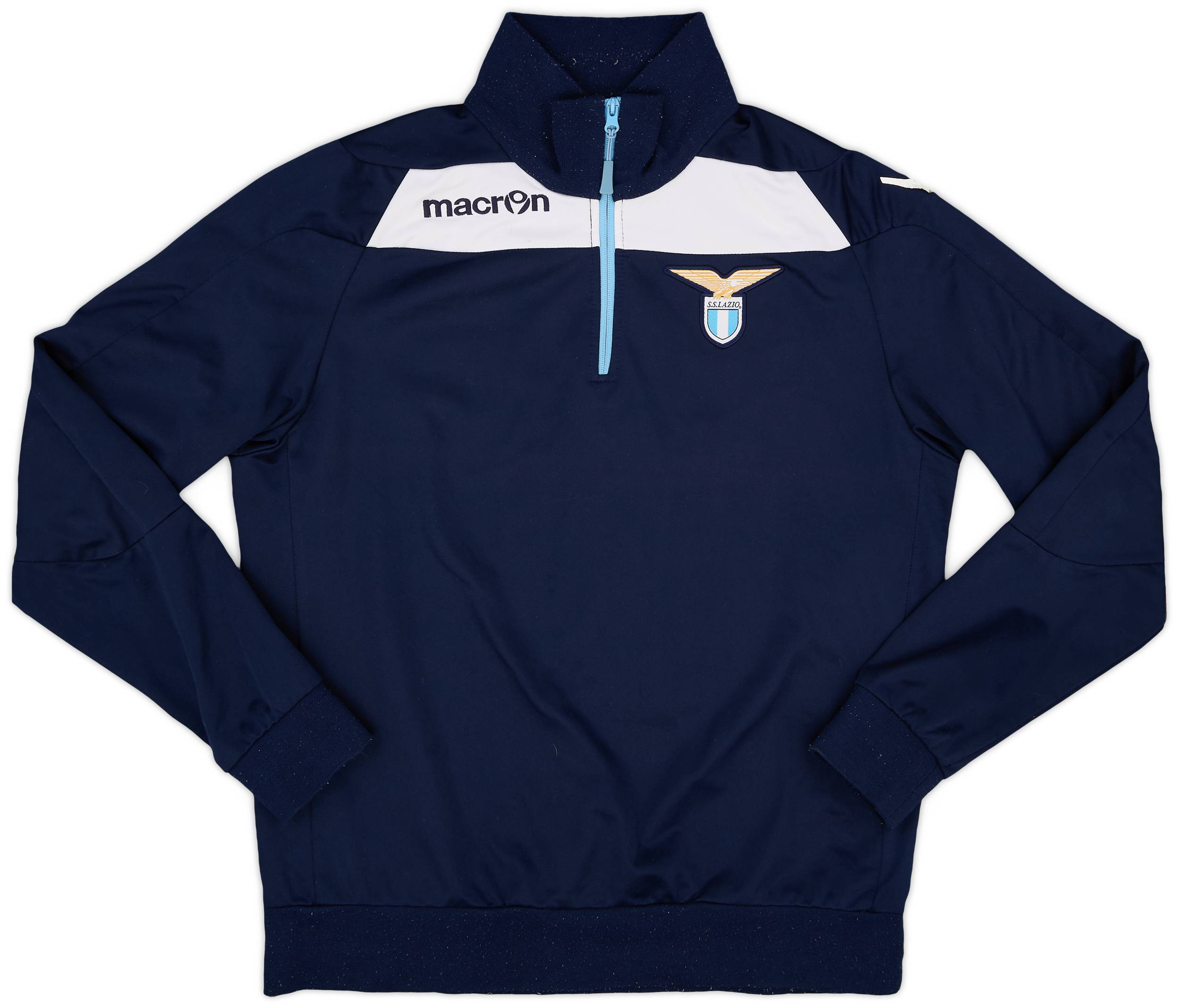 2014-15 Lazio Macron 1/4 Zip Drill Top - 8/10 - (L)