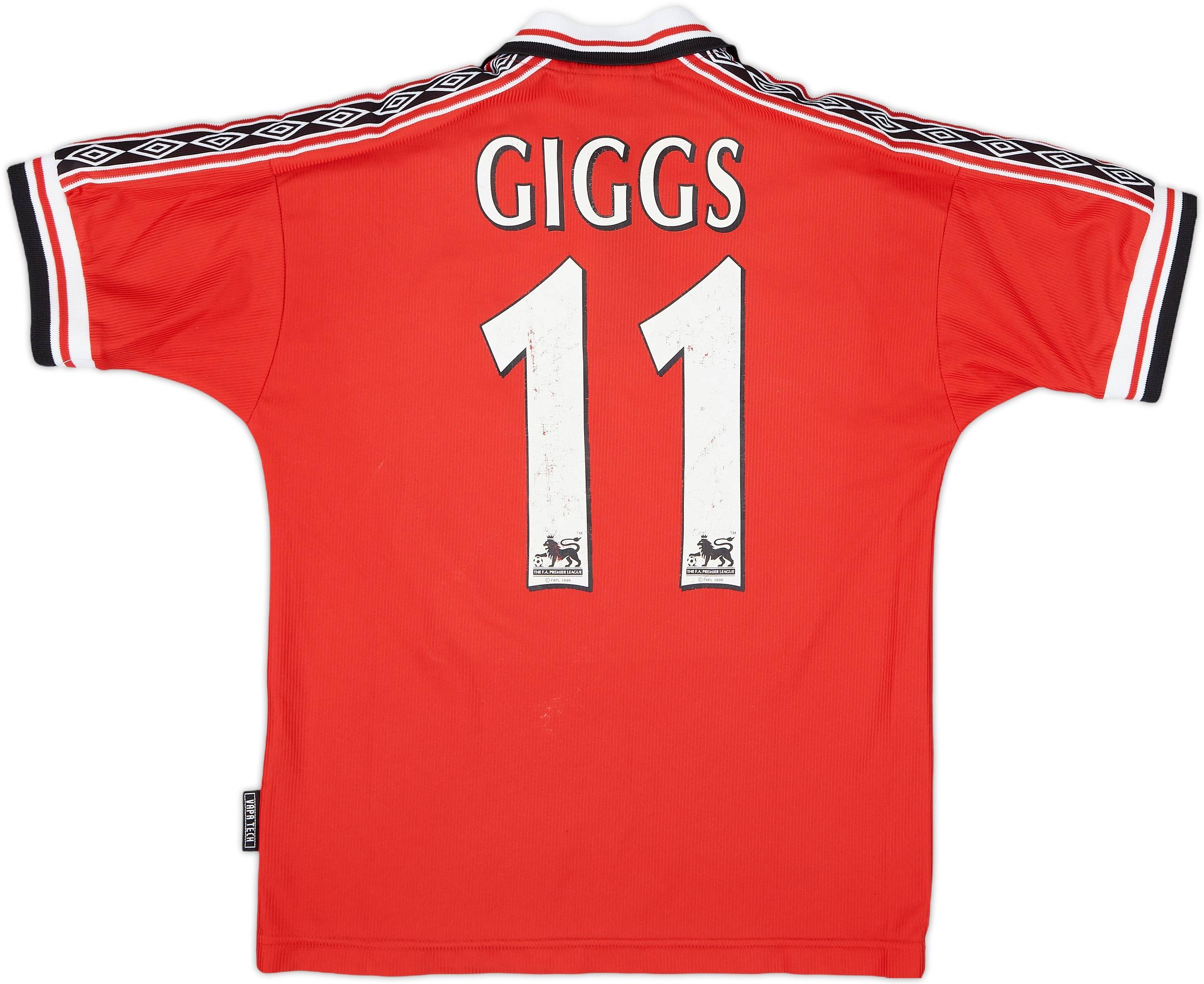 1998-00 Manchester United Home Shirt Giggs #11 - 6/10 - (L.Boys)