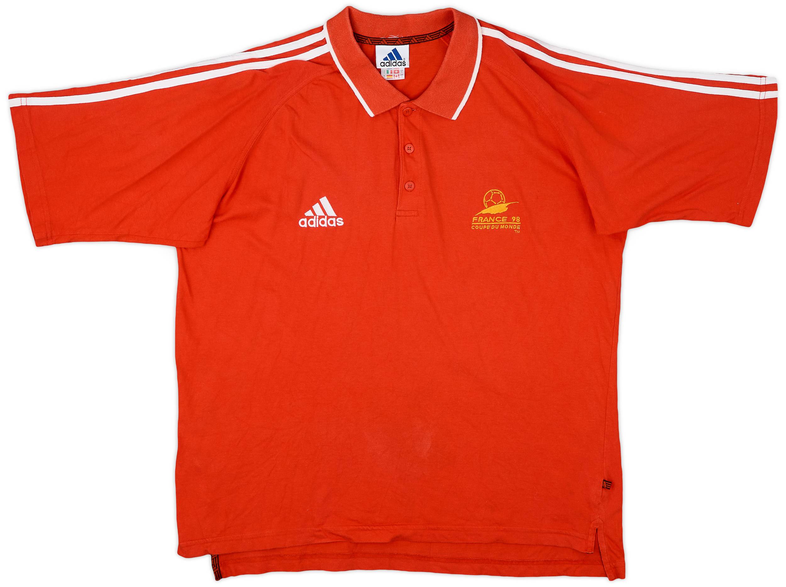 1998 adidas France 98 World Cup Polo Shirt - 8/10 - (L)