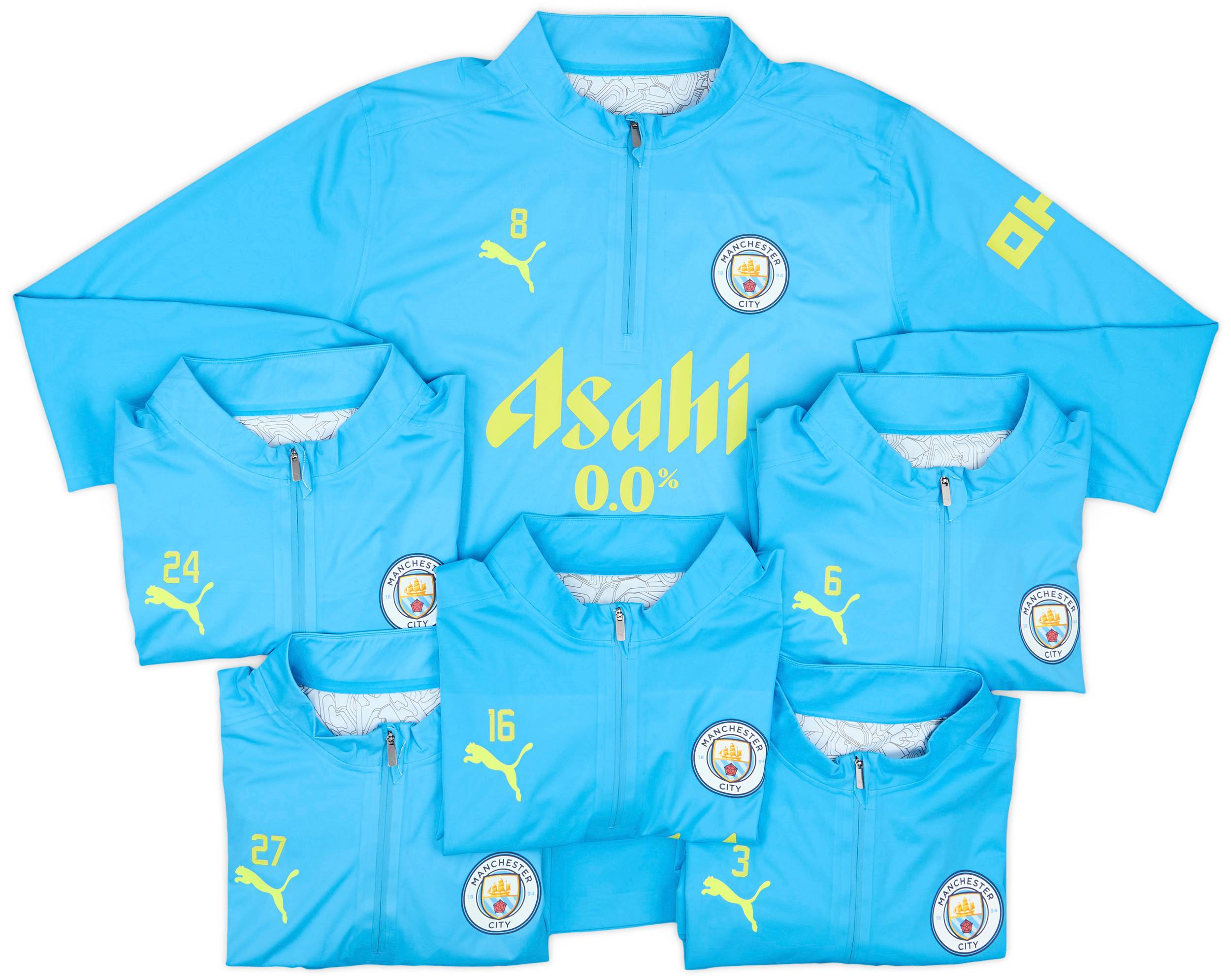 2024-25 Manchester City Player Issue 1/4 Zip Training Rain Top # - 7/10