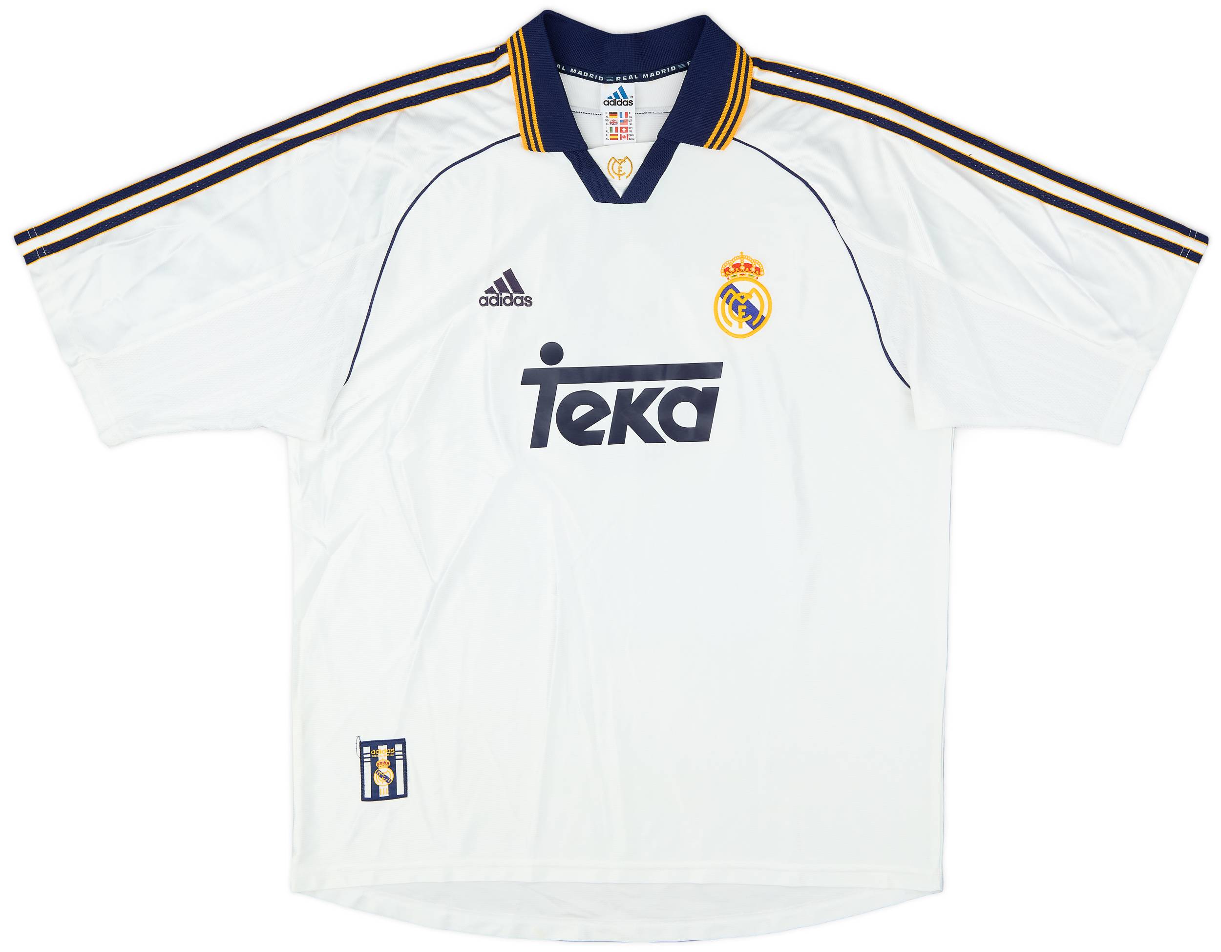 1998-00 Real Madrid Home Shirt #3 (Roberto Carlos) - 6/10 - (XL)