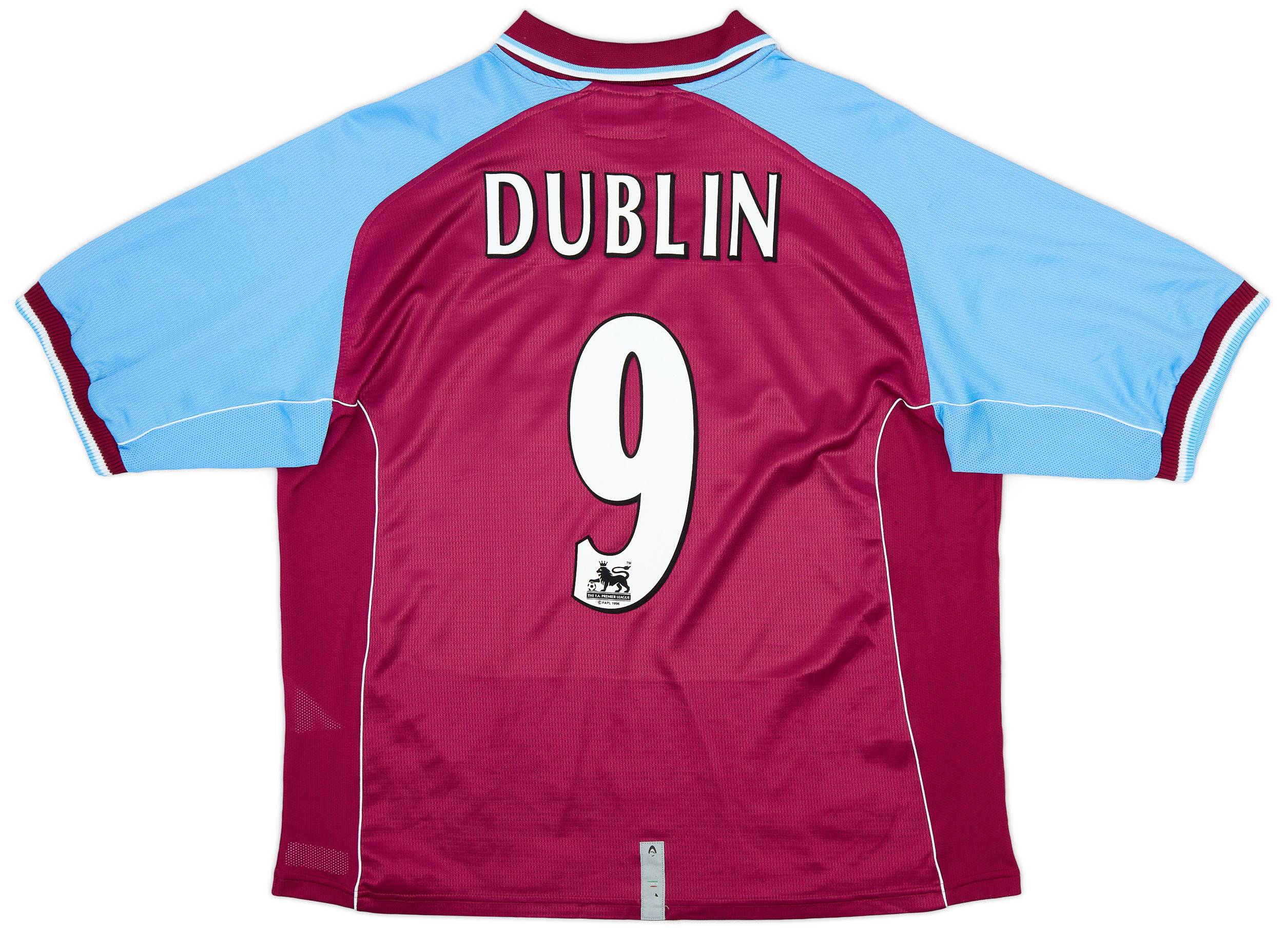 2000-01 Aston Villa Home Shirt Dublin #9 - 8/10 - (XL)