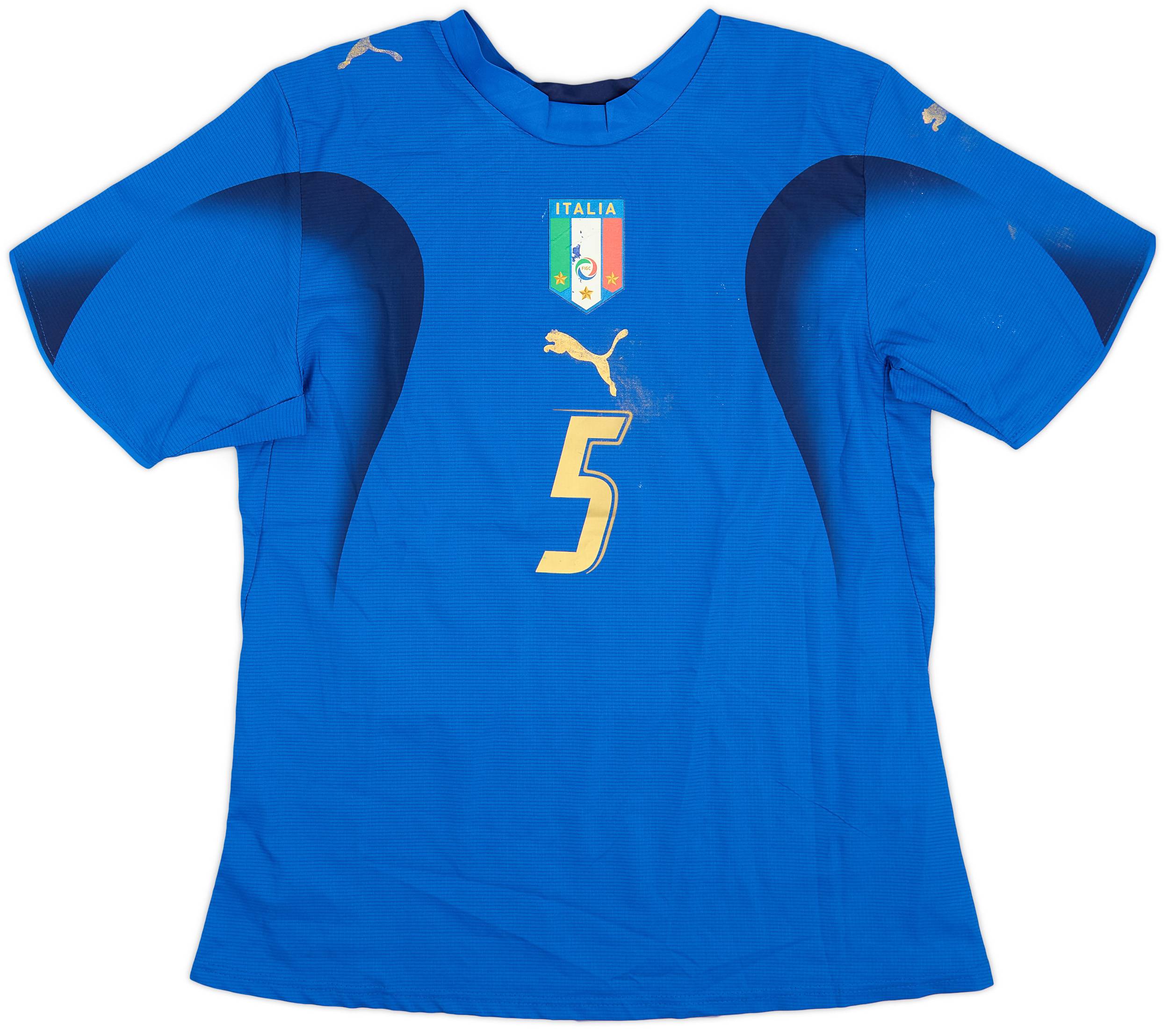 2006 Italy Home Shirt #5 - 4/10 - (Women&#039;s M)