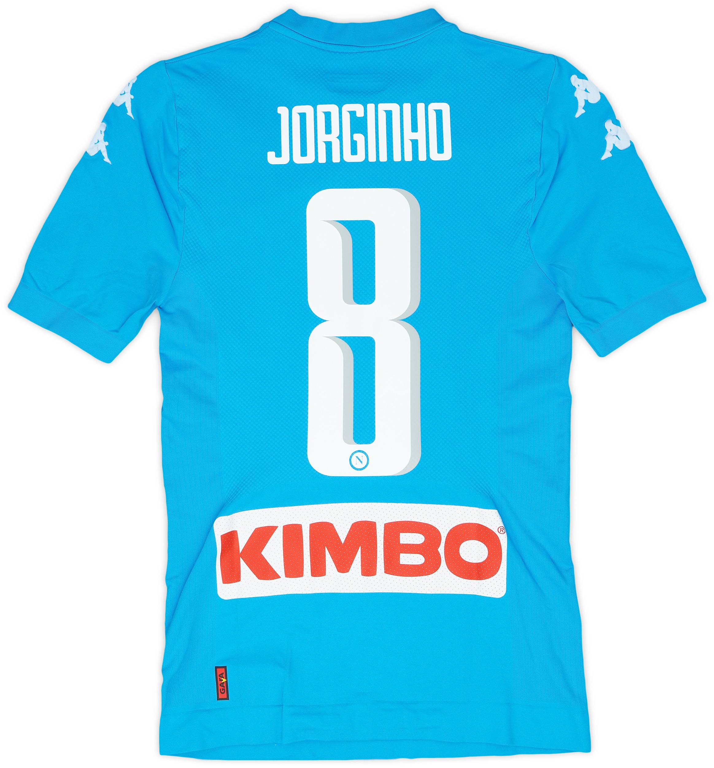 2016-17 Napoli Authentic Home Shirt Jorginho #8 - 9/10 - (M/L)