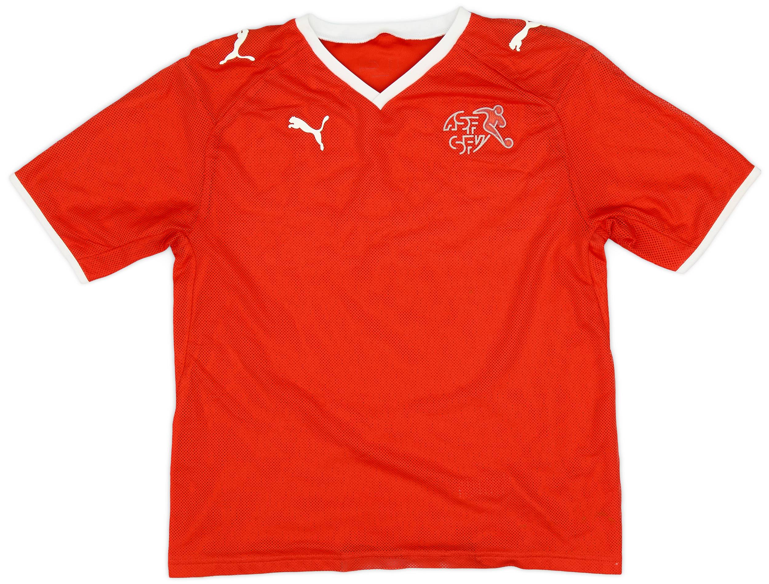 2008-10 Switzerland Signed Home Shirt - 8/10 - (XL.Boys)