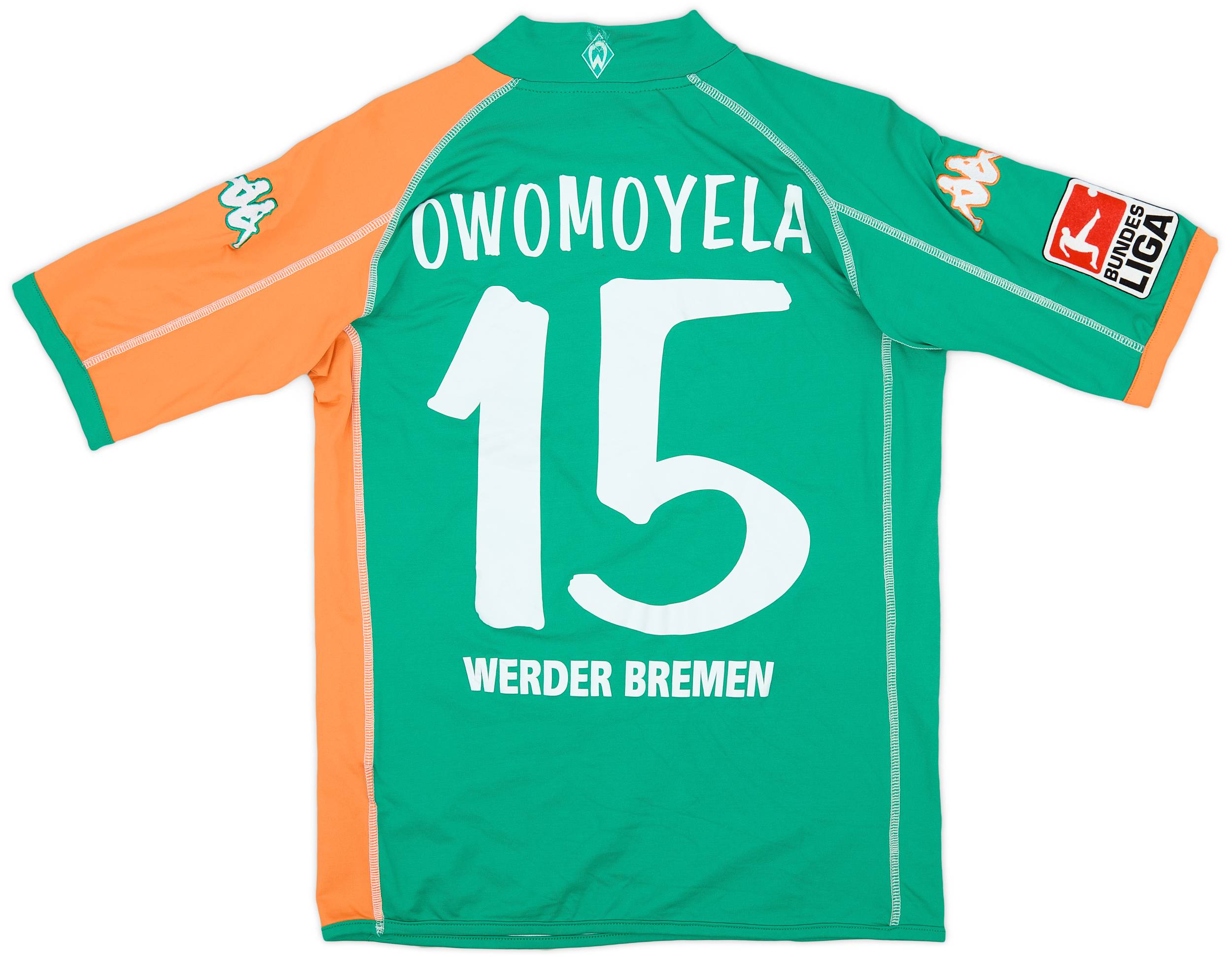 2005-06 Werder Bremen Home Shirt Owomoyela #15 - 7/10 - (S)