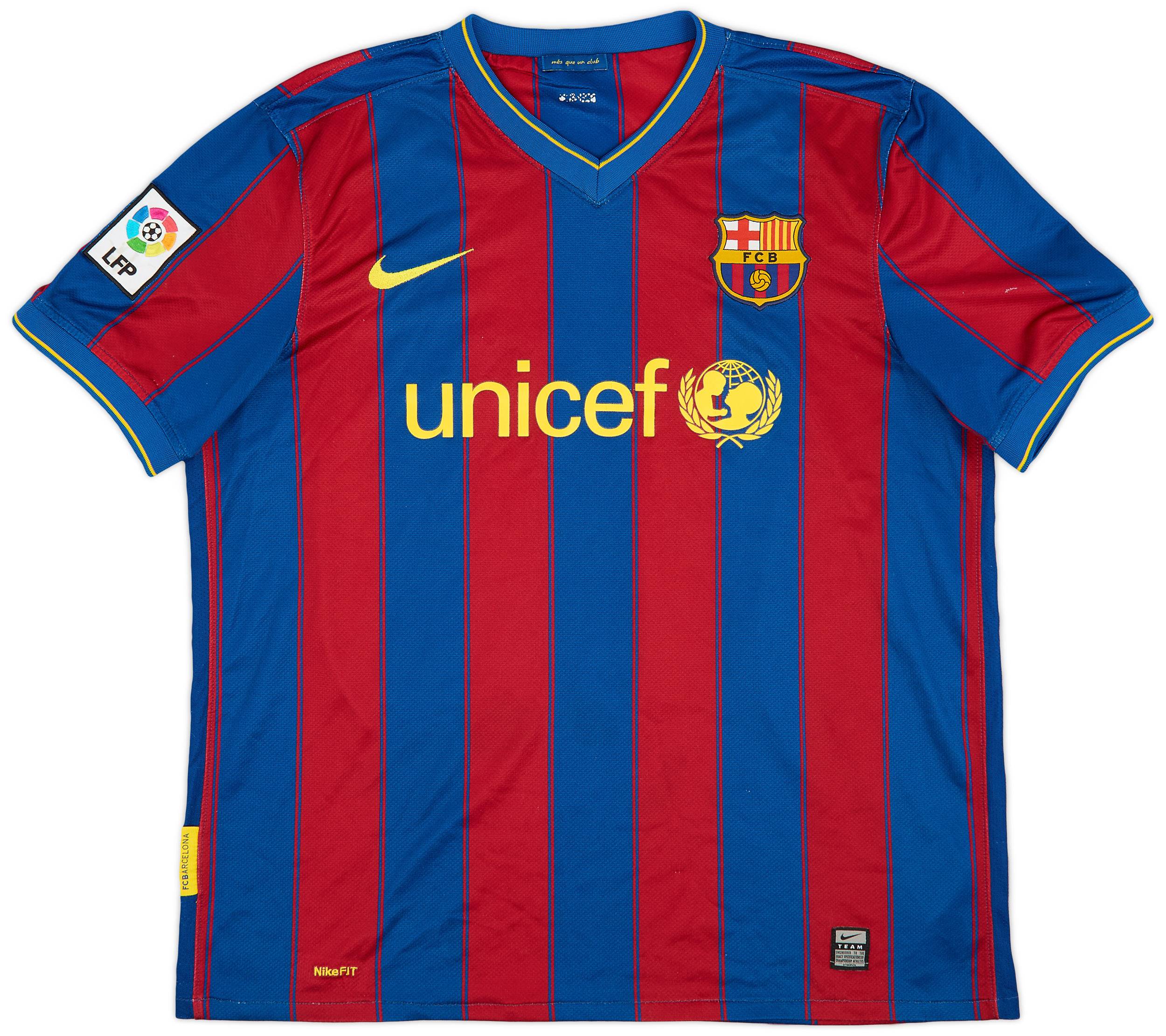 2009-10 Barcelona Home Shirt Messi #10 - 7/10 - (XL)