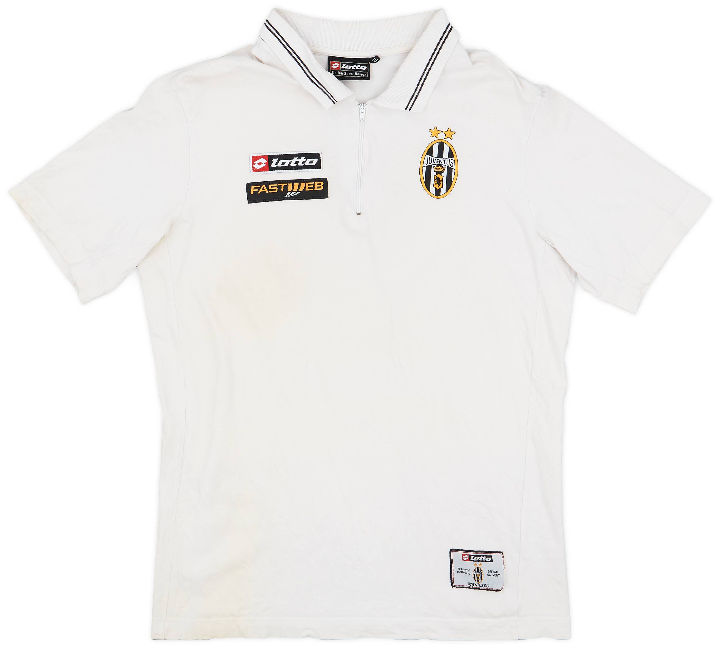 2000-01 Juventus Lotto 1/4 Zip Polo Shirt - 6/10 - (XL)