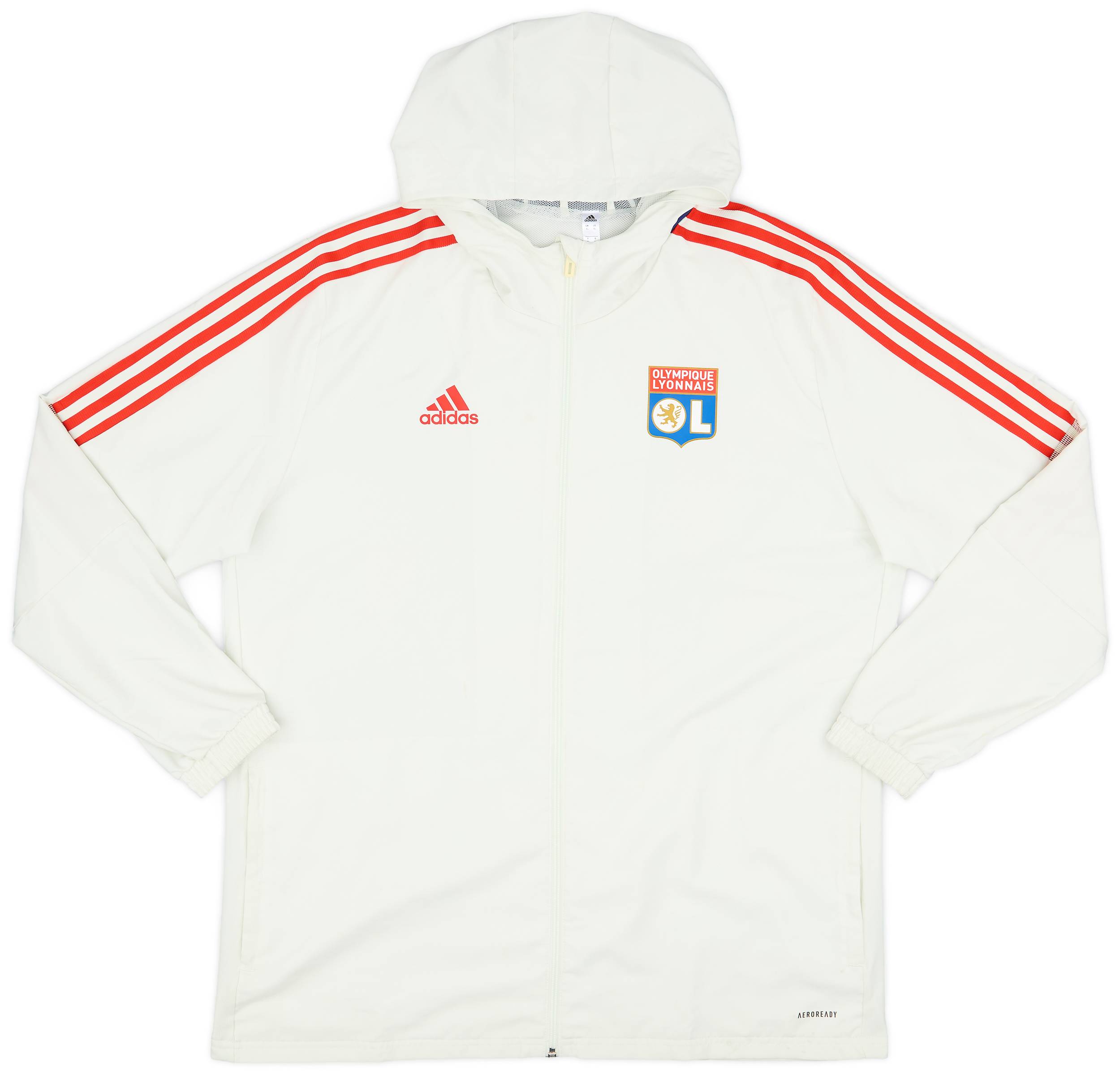 2021-22 Lyon adidas Hooded Track Jacket - 7/10 - (XL)