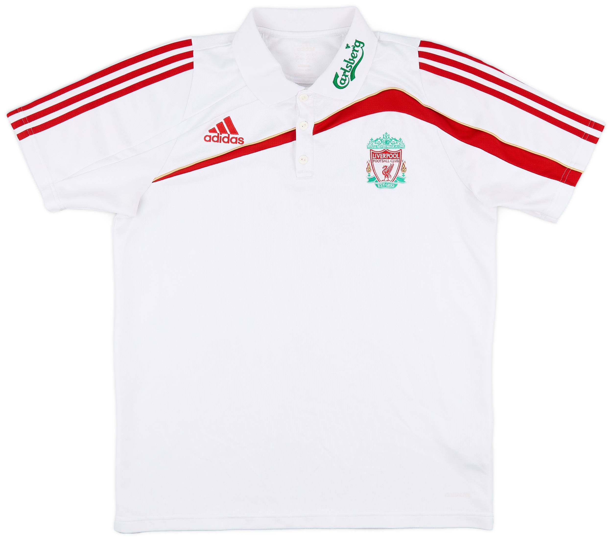 2009-10 Liverpool adidas Polo Shirt - 9/10 - (L)