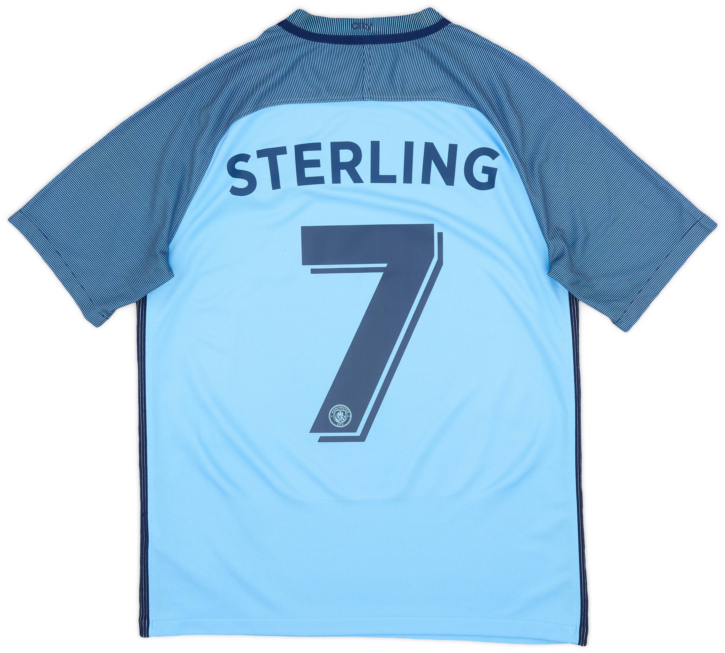 2016-17 Manchester City Home Shirt Sterling #7 - 9/10 - (M)
