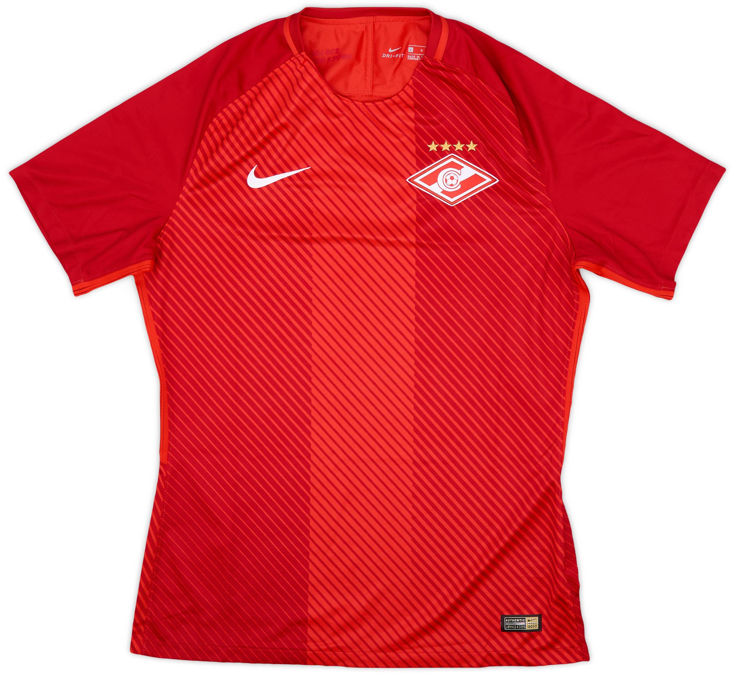 2017-18 Spartak Moscow Player Issue Home Shirt - 9/10 - (L)