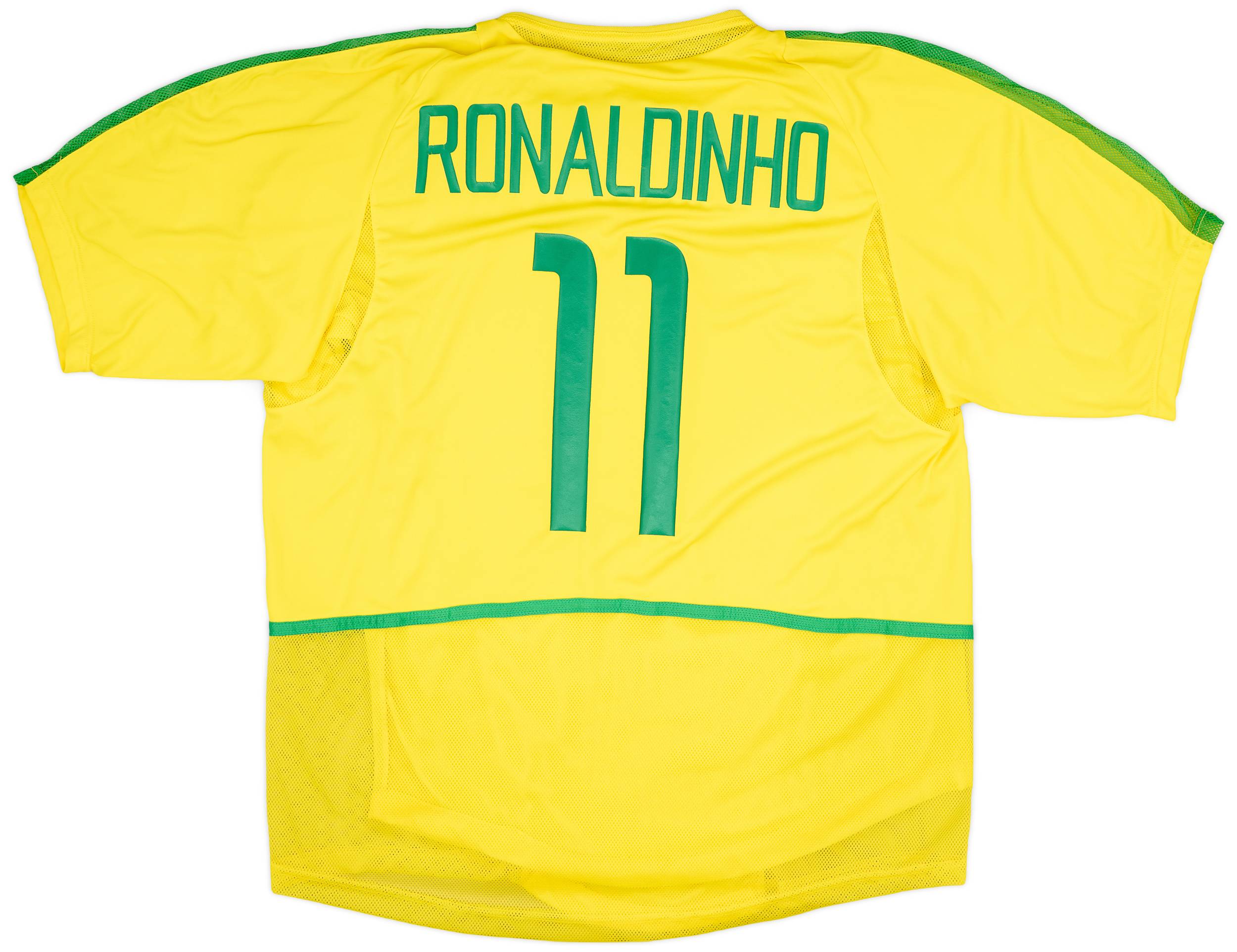 2002 04 Brazil Authentic Home Shirt Ronaldinho 11 8 10 XL