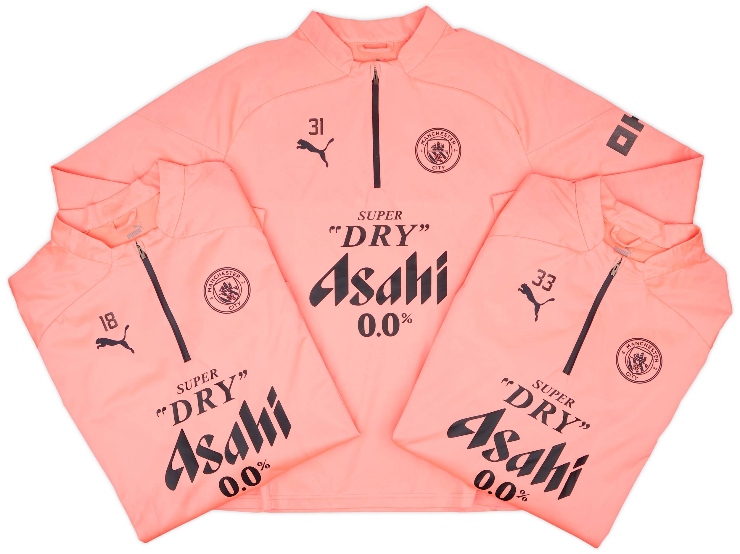 2023-24 Manchester City Player Issue 1/4 Zip Rain Top # - 3