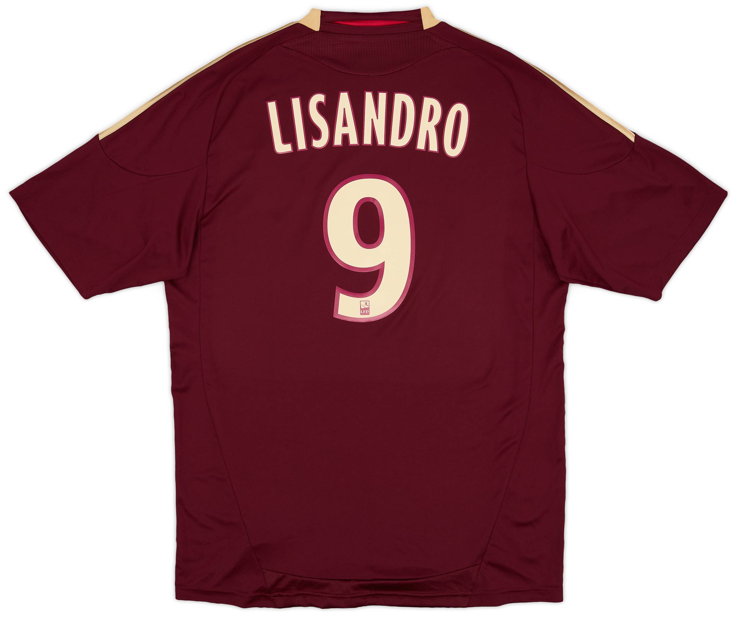 2010-11 Lyon Away Shirt Lisandro #9 - 8/10 - (L)