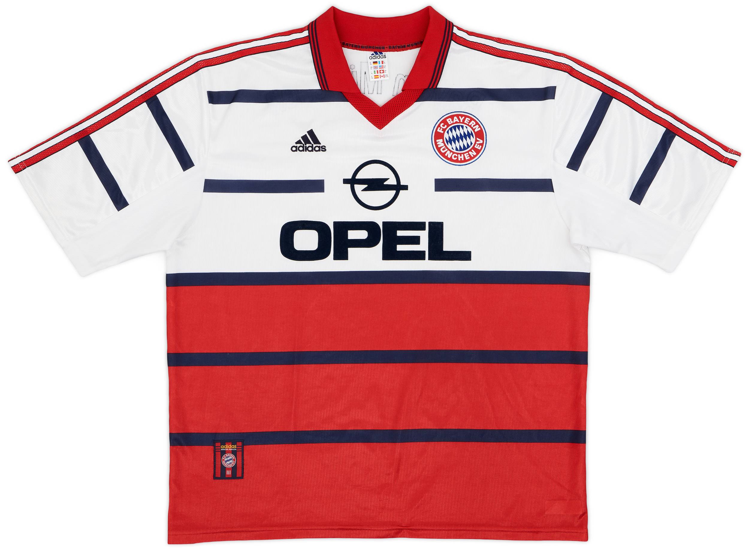 98/99 adidas × BAYERN Away Game Shirts BAYERN MUNICH 1998 1999 AWAY SHIRT FOOTBALL SOCCER JERSEY