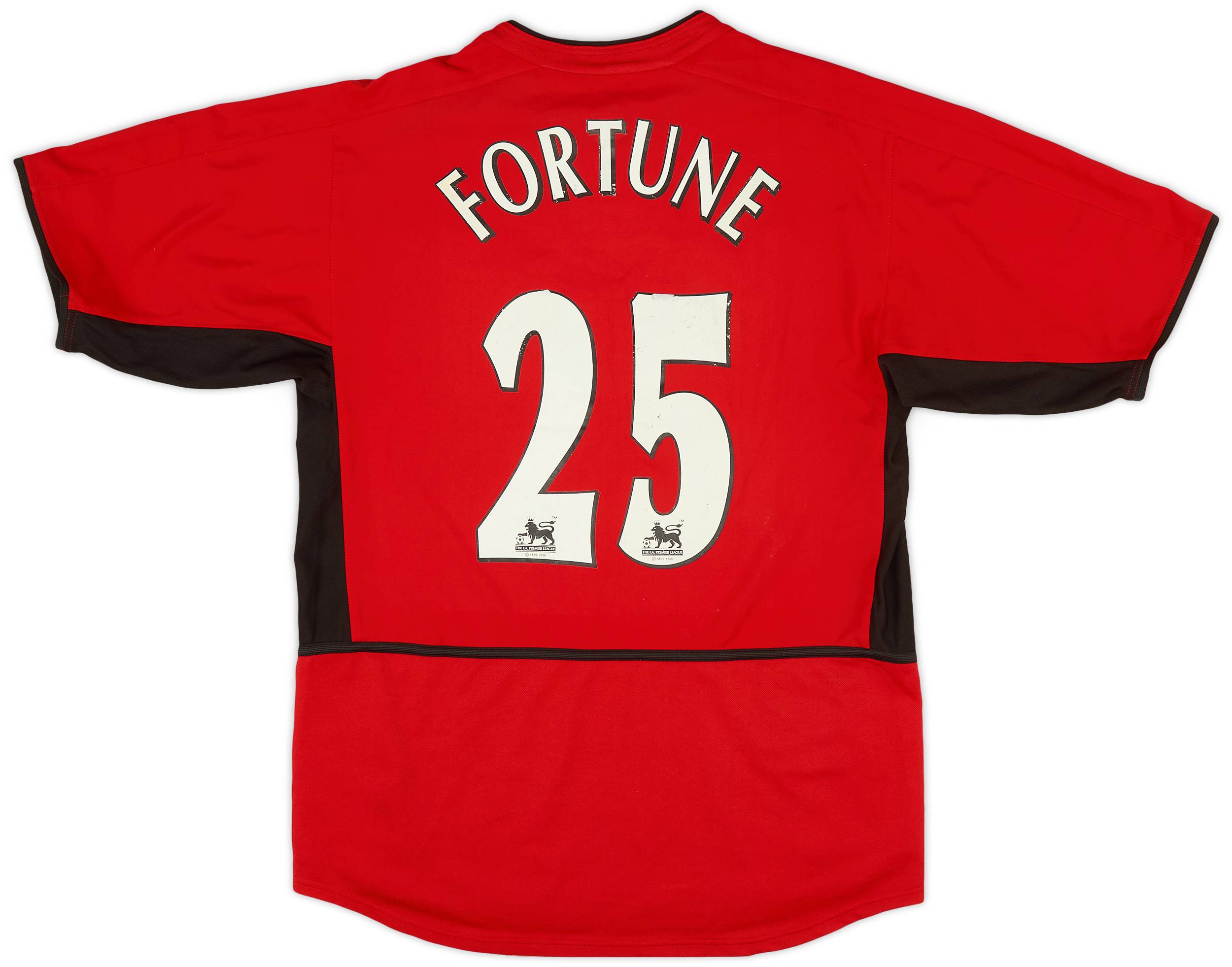 2002-04 Manchester United Home Shirt Fortune #25 - 5/10 - (M)