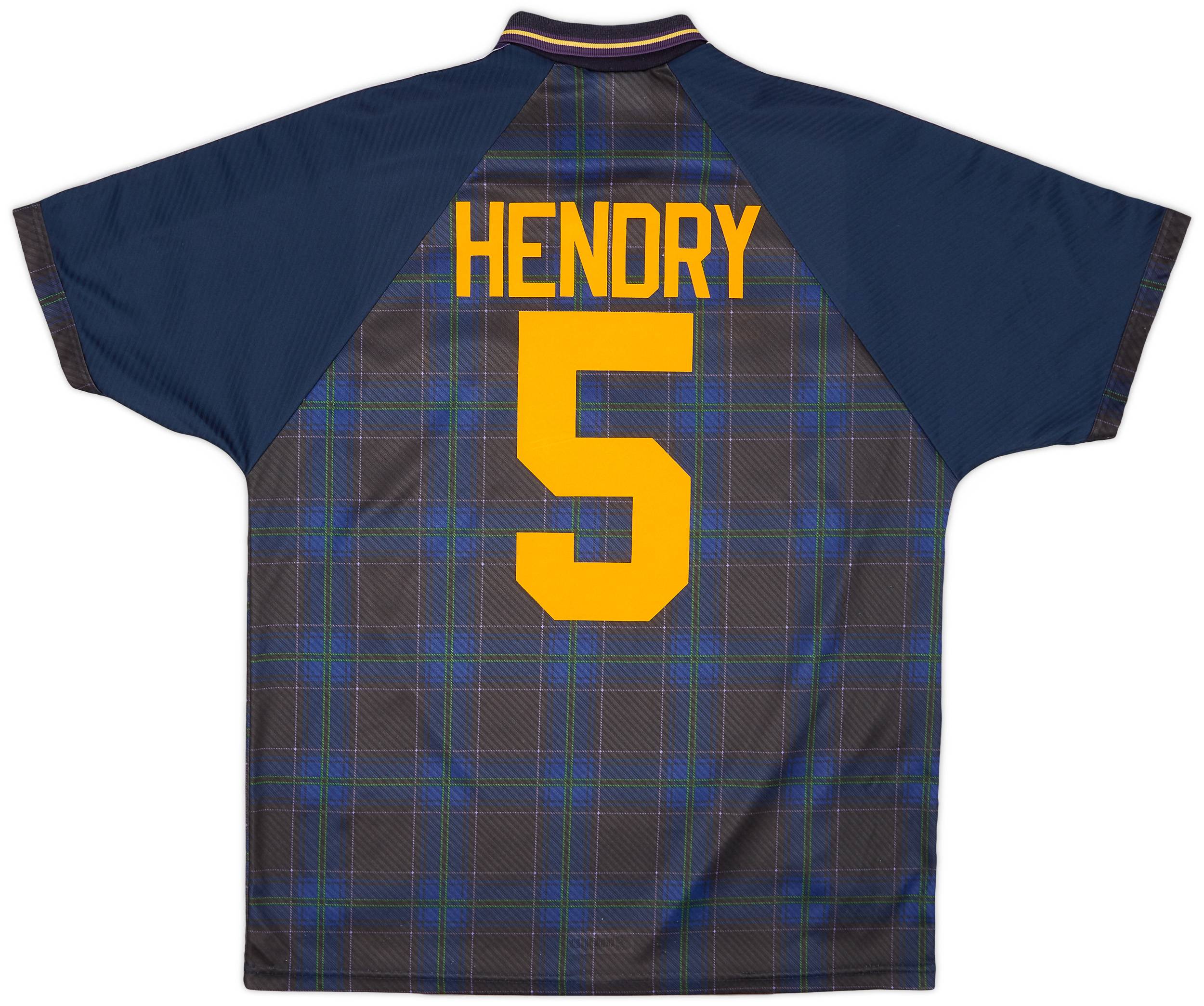 1994-96 Scotland Home Shirt Hendry #5 - 8/10 - (XL)