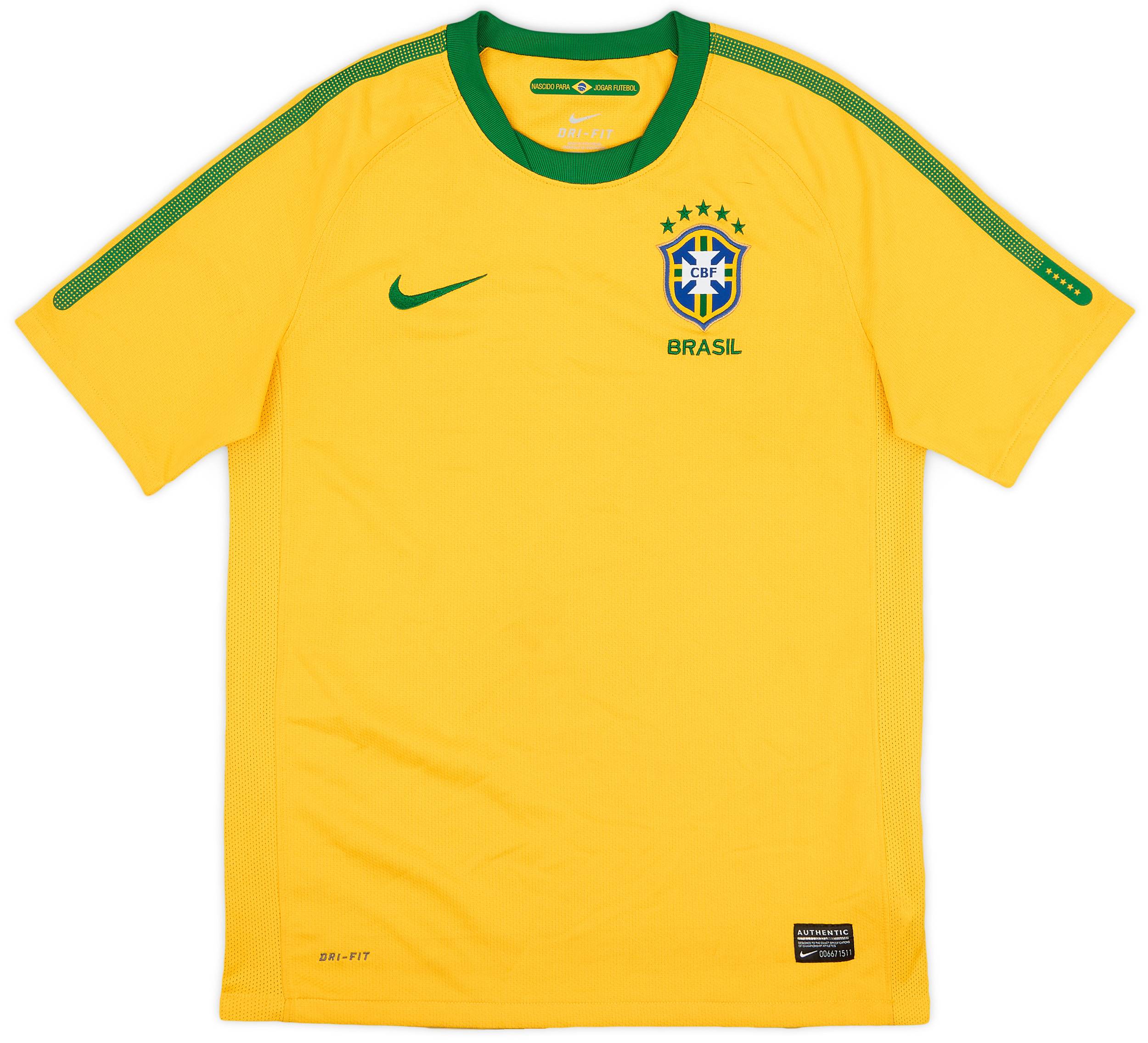 2010-11 Brazil Home Shirt - 8/10 - (L.Boys)