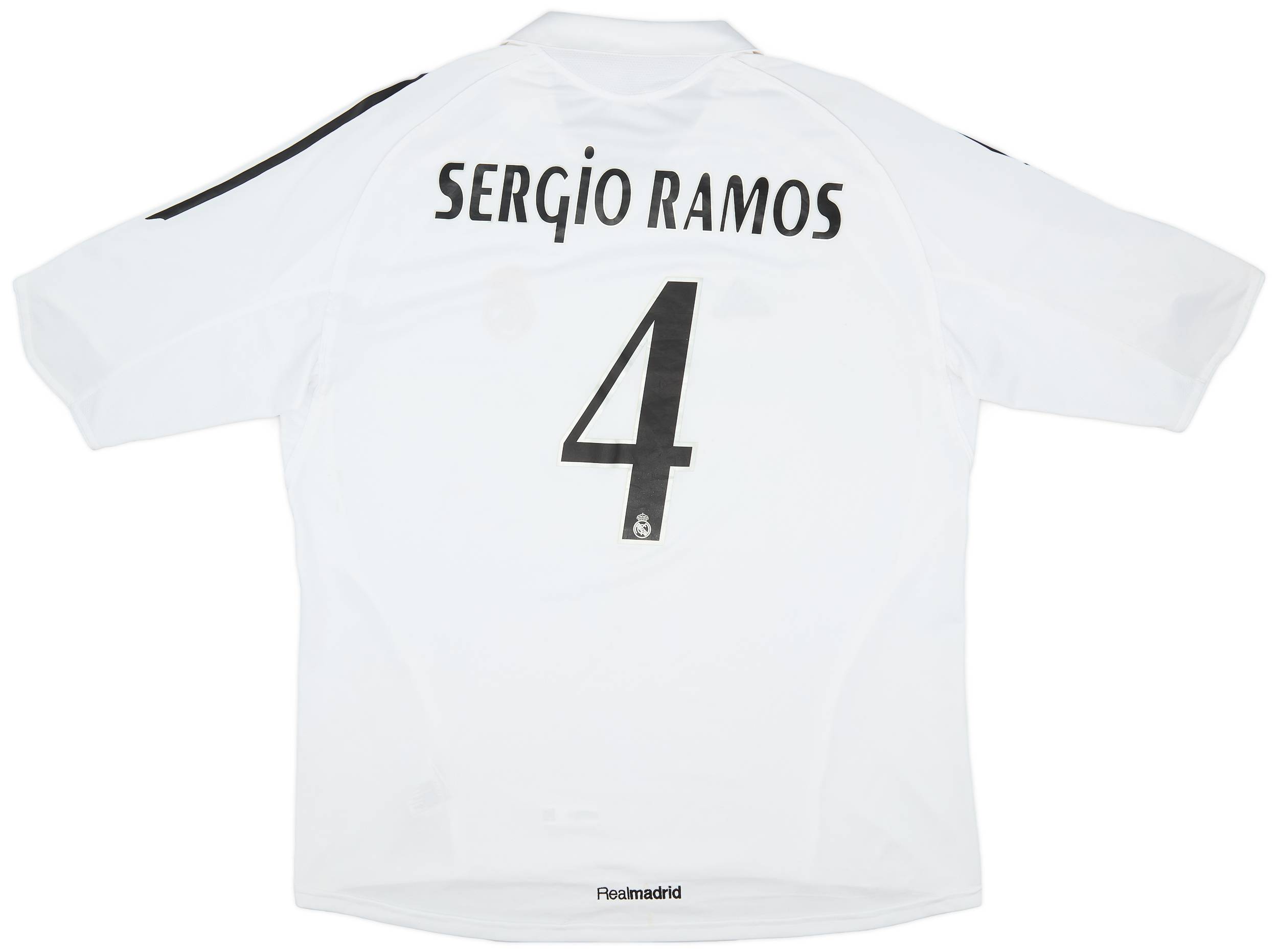 2005-06 Real Madrid Home Shirt Sergio Ramos #4 - 7/10 - (XXL)