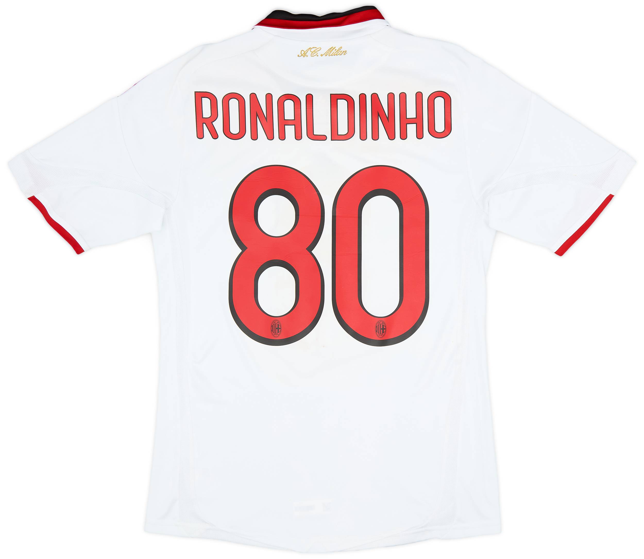 2009-10 AC Milan Away Shirt Ronaldinho #80 - 7/10 - (S)