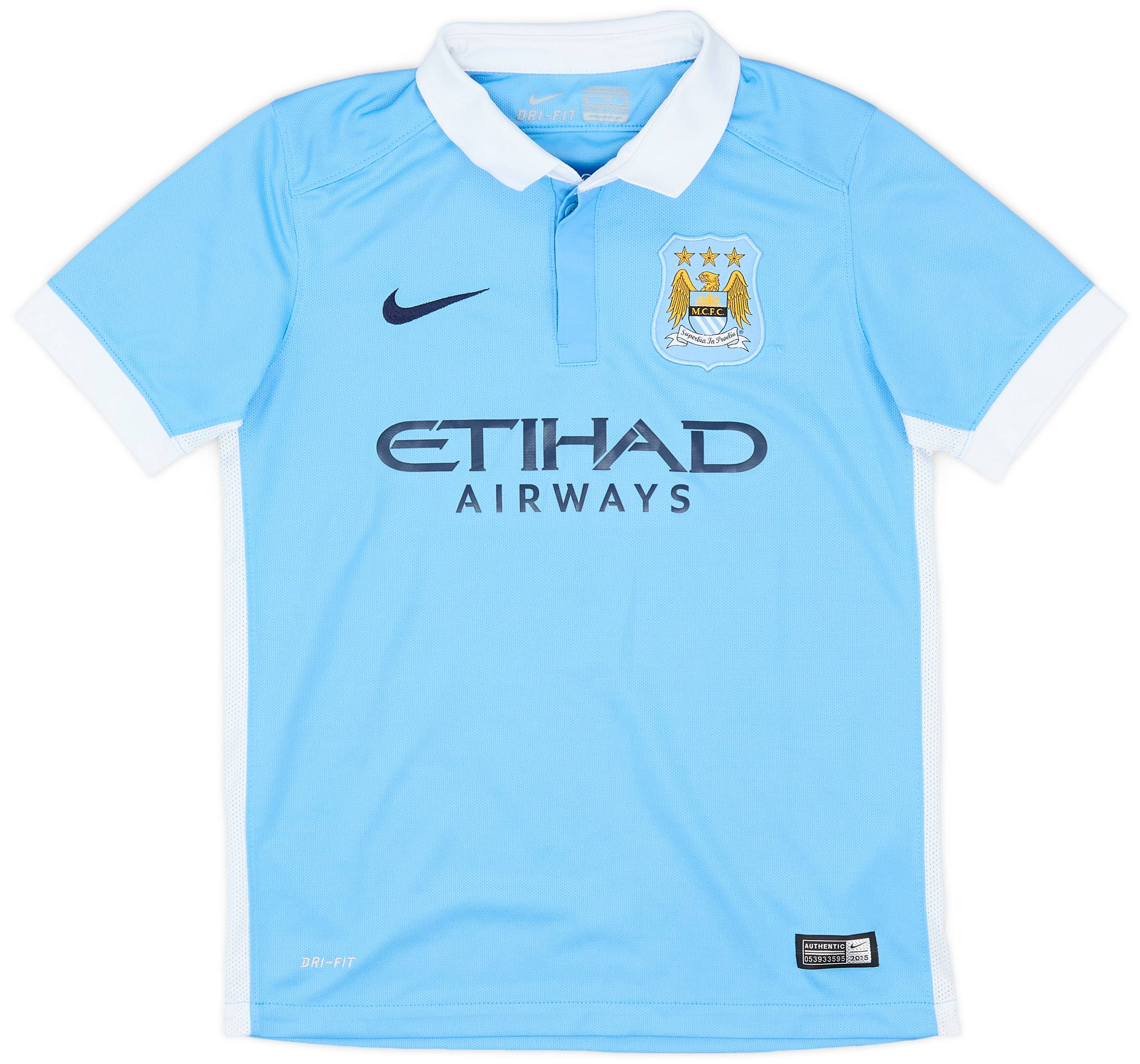 2015-16 Manchester City Home Shirt - 8/10 - (M.Boys)