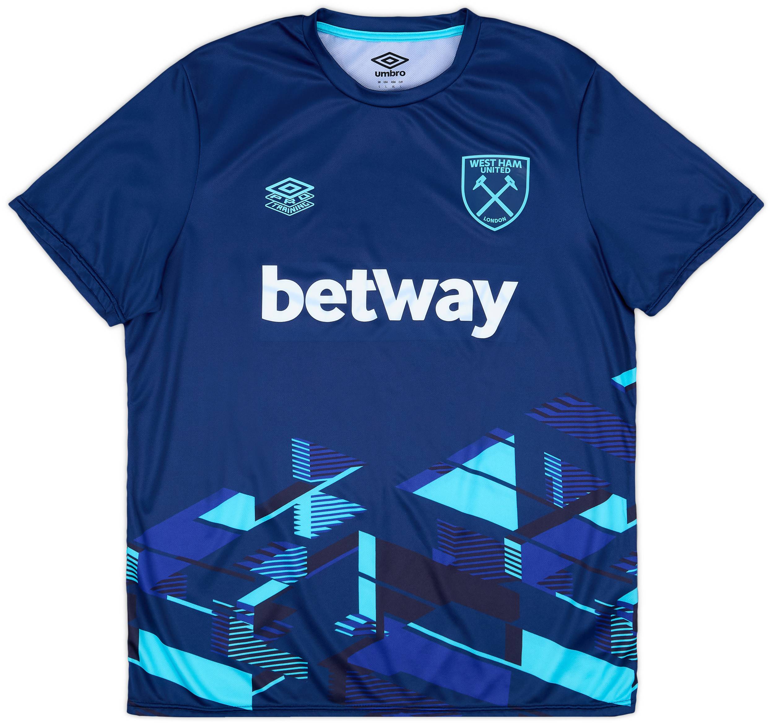 2023-24 West Ham Umbro Pre-Match Shirt - 9/10