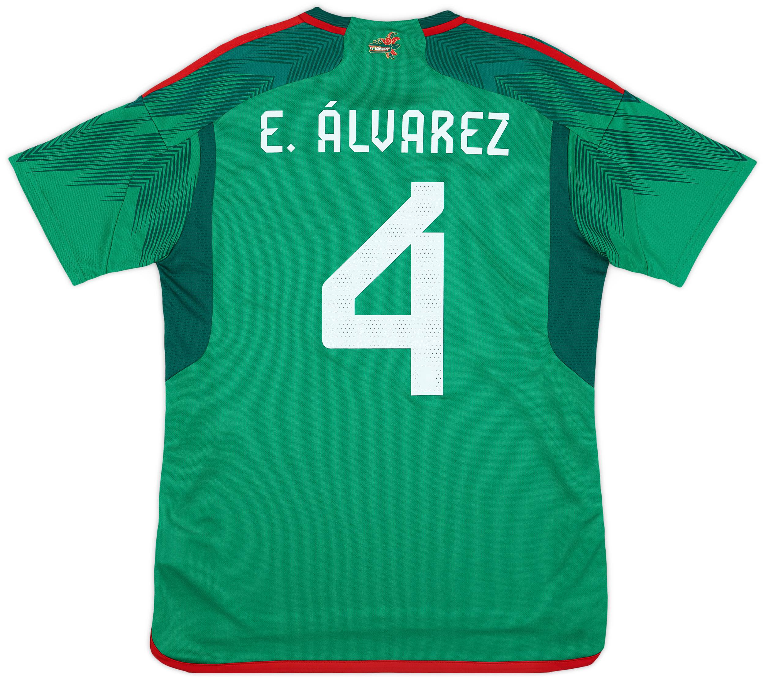 2022-23 Mexico Home Shirt E.Alvarez #4 - As New