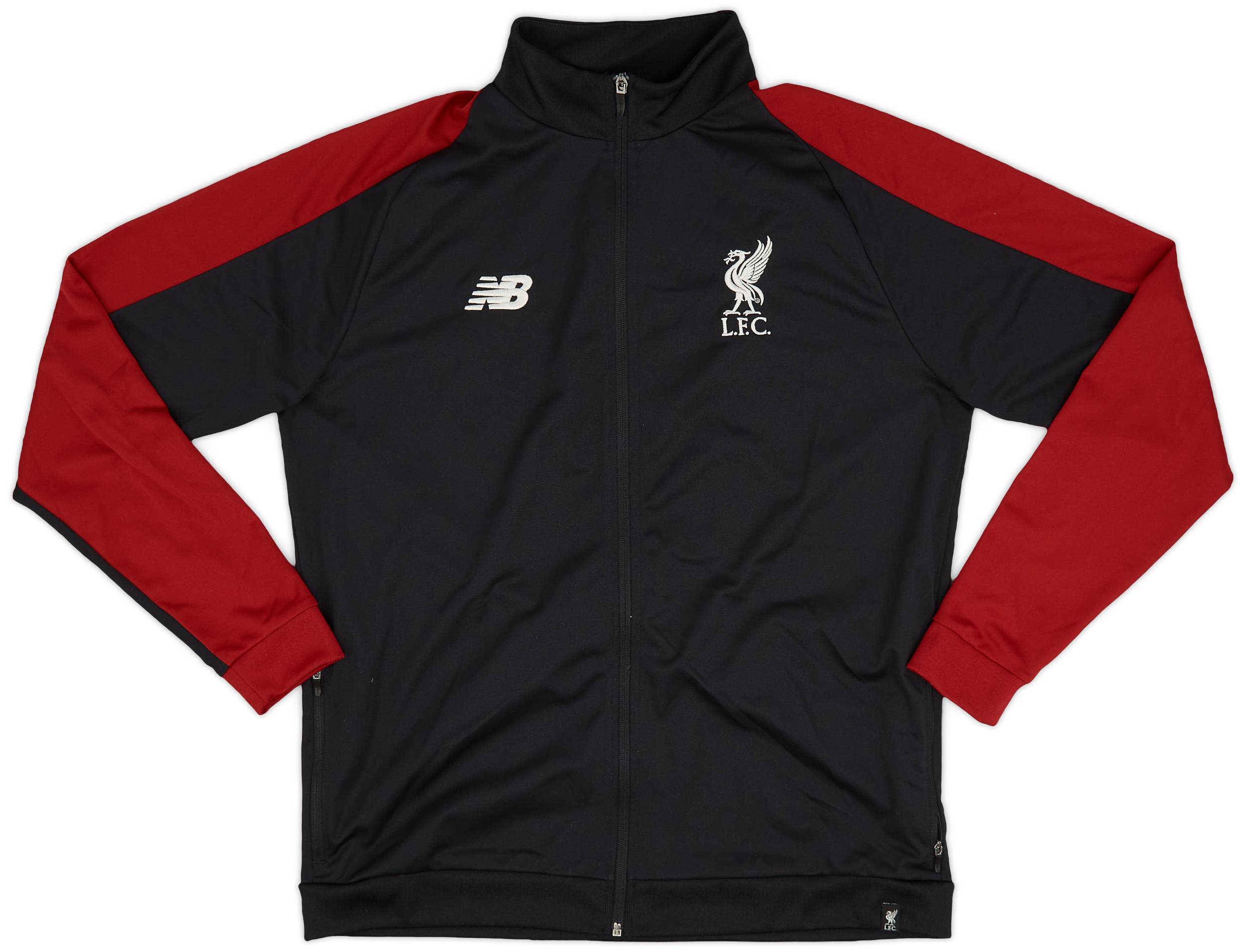 LIVERPOOL FC LFC NEW BALANCE RED TRACK TRAINING ZIP JACKET