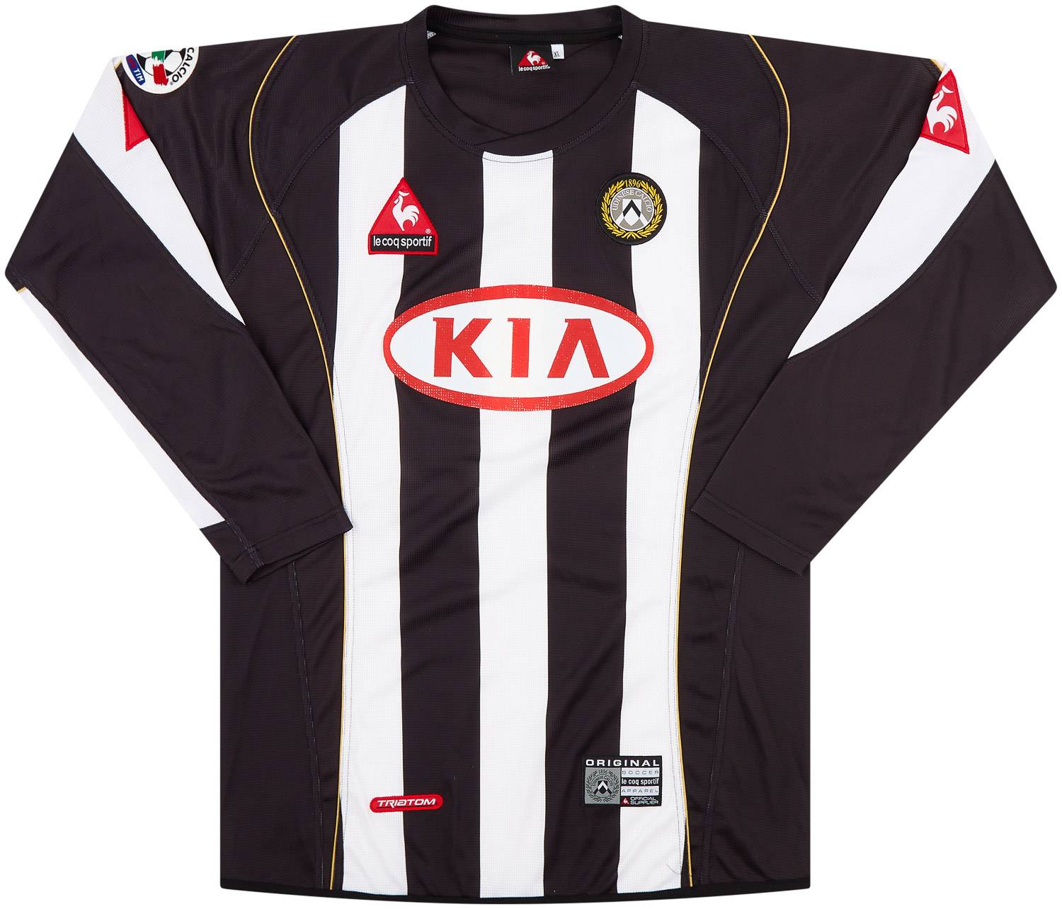 2004-05 Udinese Match Issue Coppa Italia Home L/S Shirt Belleri #77 (v AC Milan)