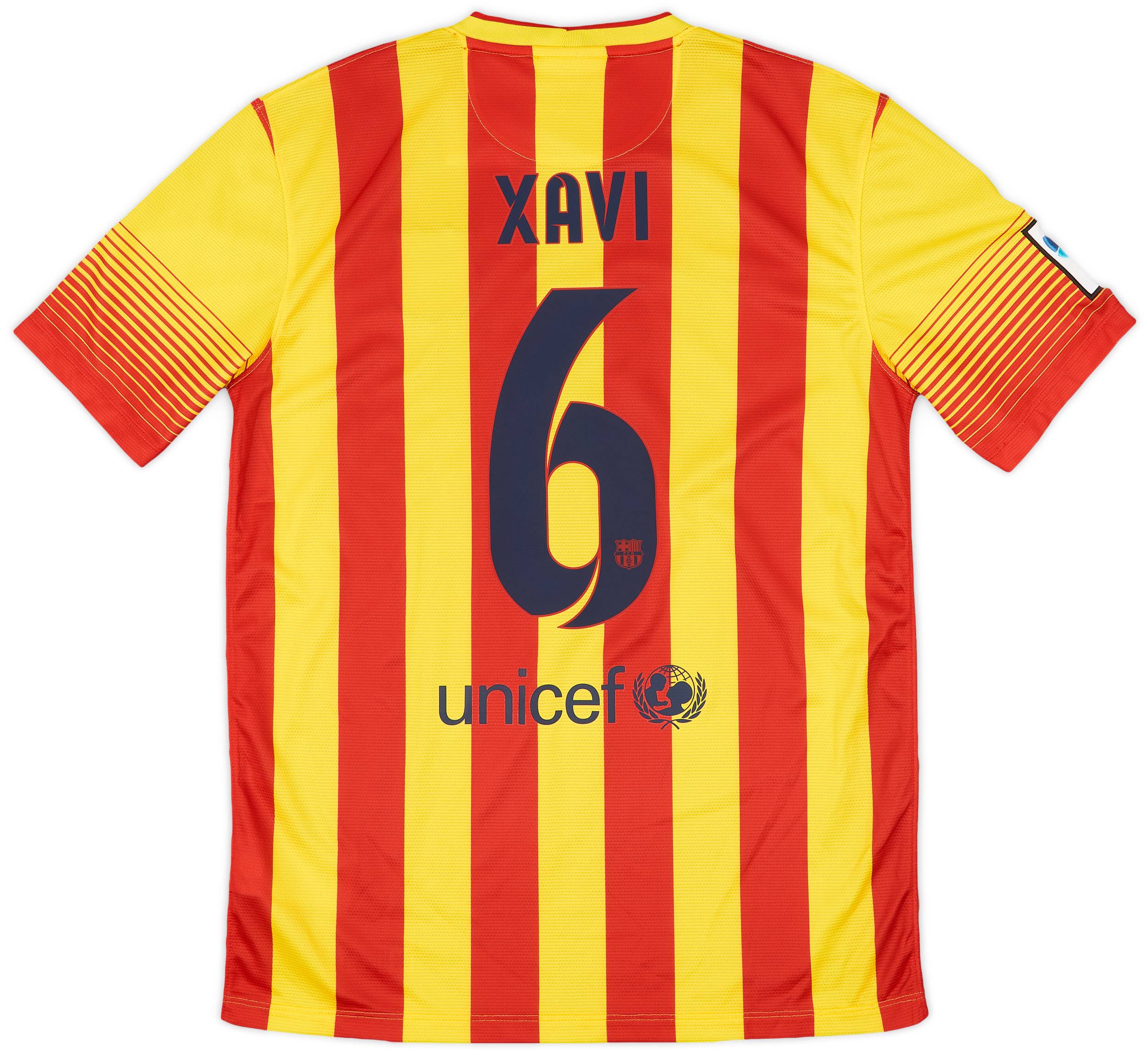 2013-15 Barcelona Away Shirt Xavi #6 (M)