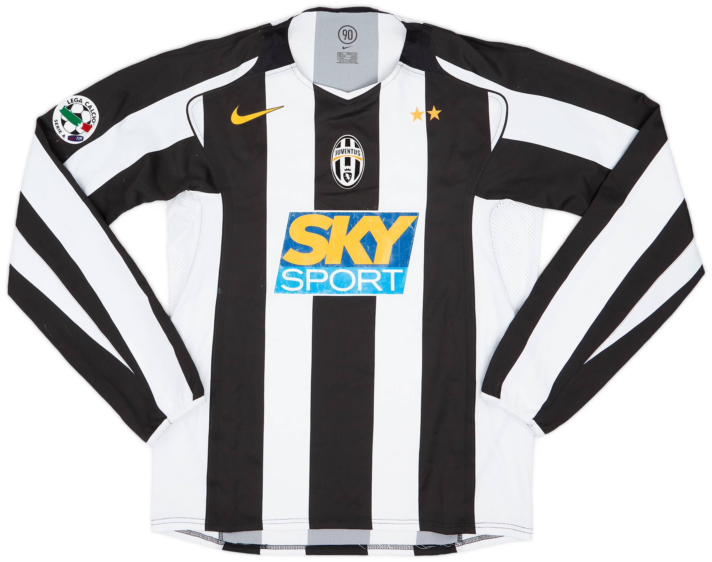 2004-05 Juventus Player Issue Home L/S Shirt Ibrahimovic #9