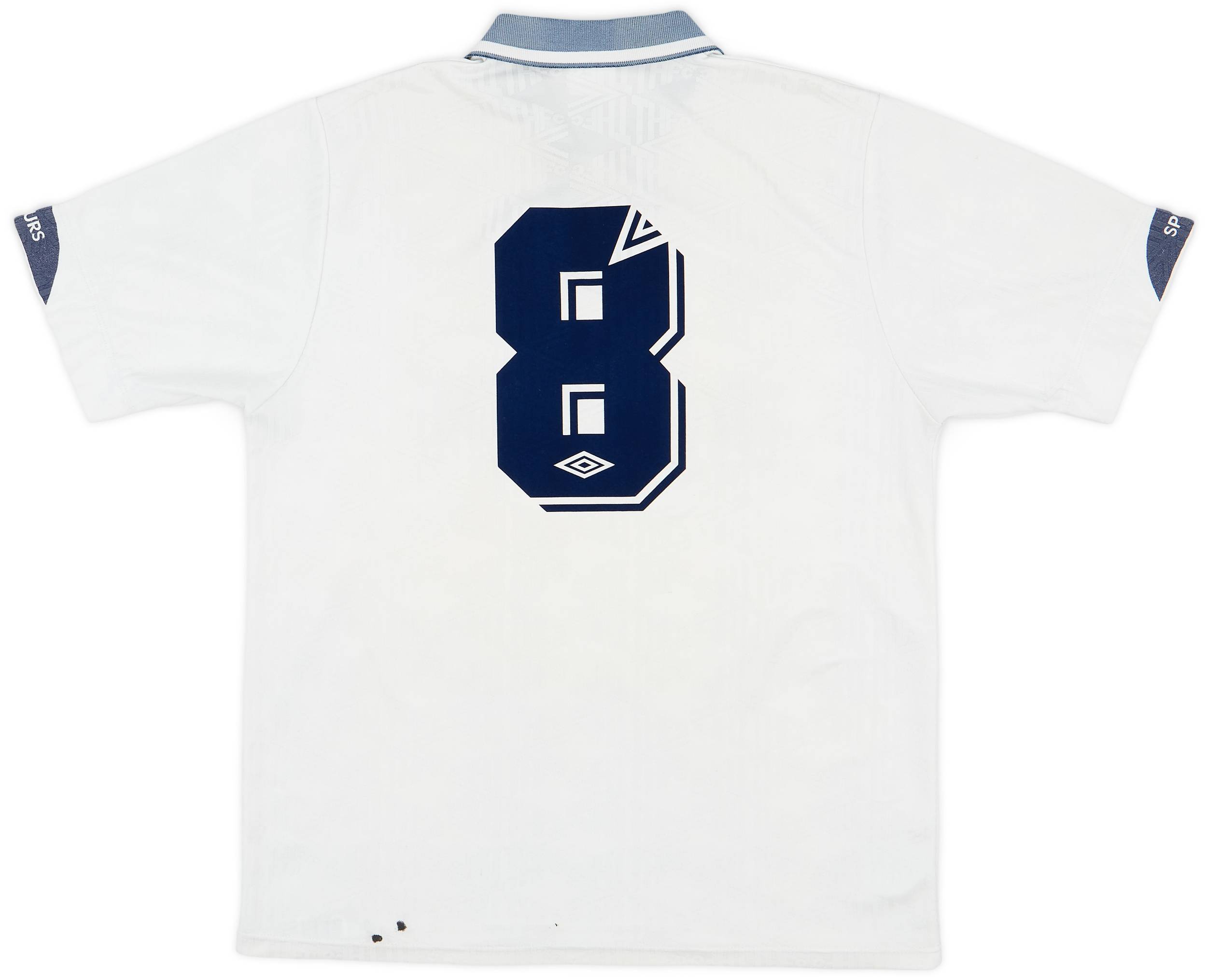 1991-93 Tottenham Home Shirt #8 (Gascoigne) - 5/10 - (L)