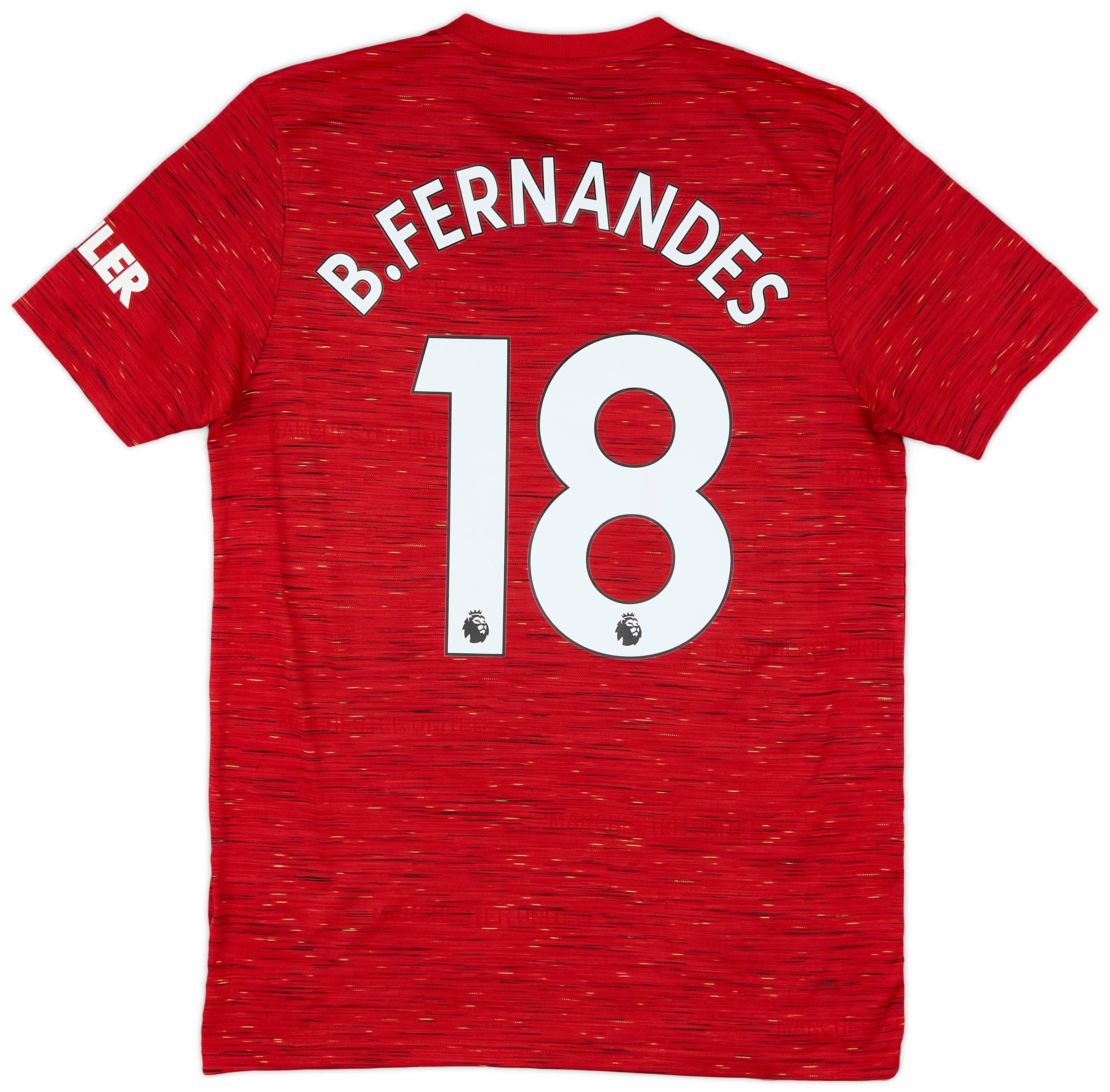 2020-21 Manchester United Home Shirt B.Fernandes #18 - 9/10 - (M)