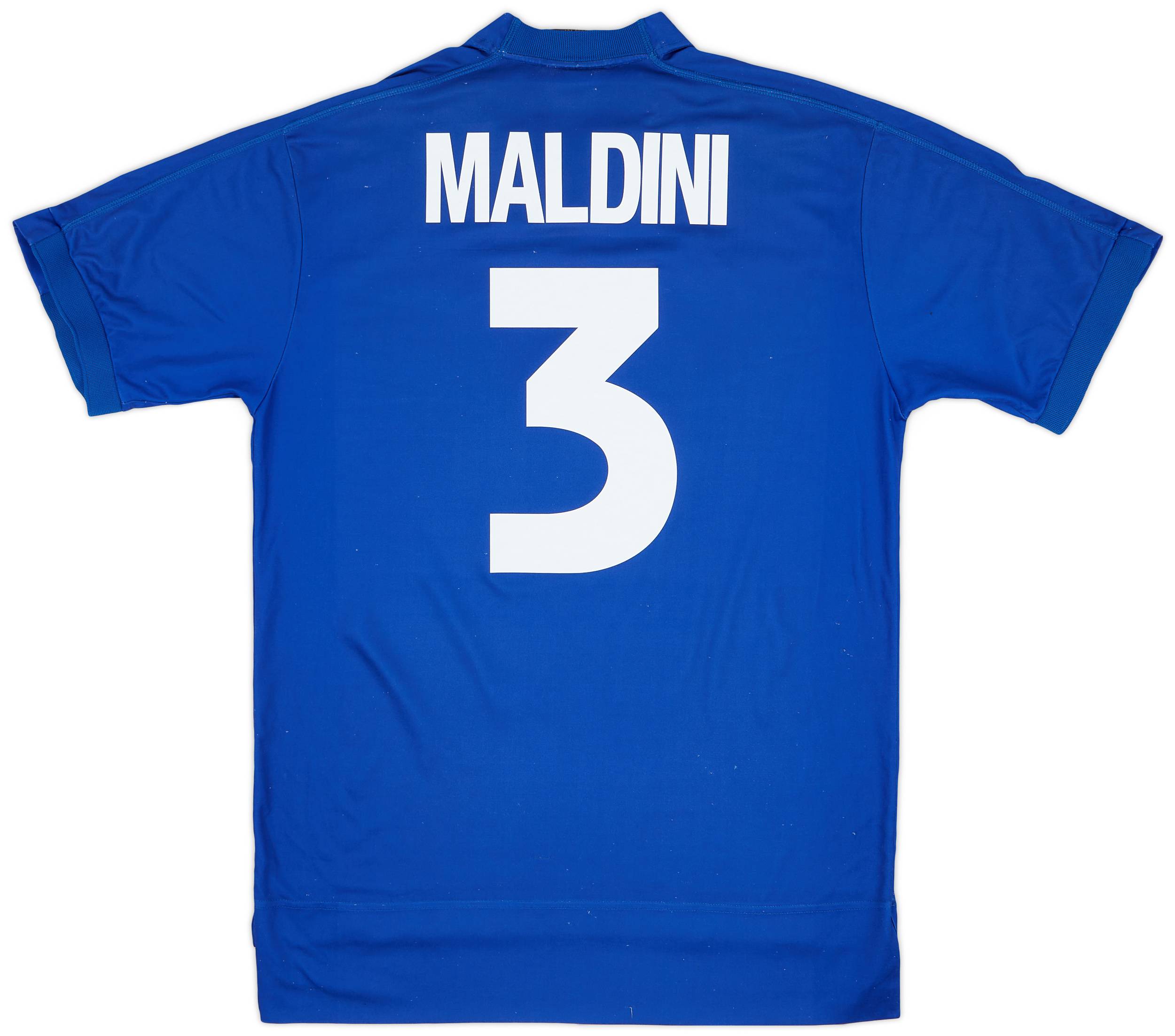 1998-99 Italy Home Shirt Maldini #3 - 7/10 - (L)
