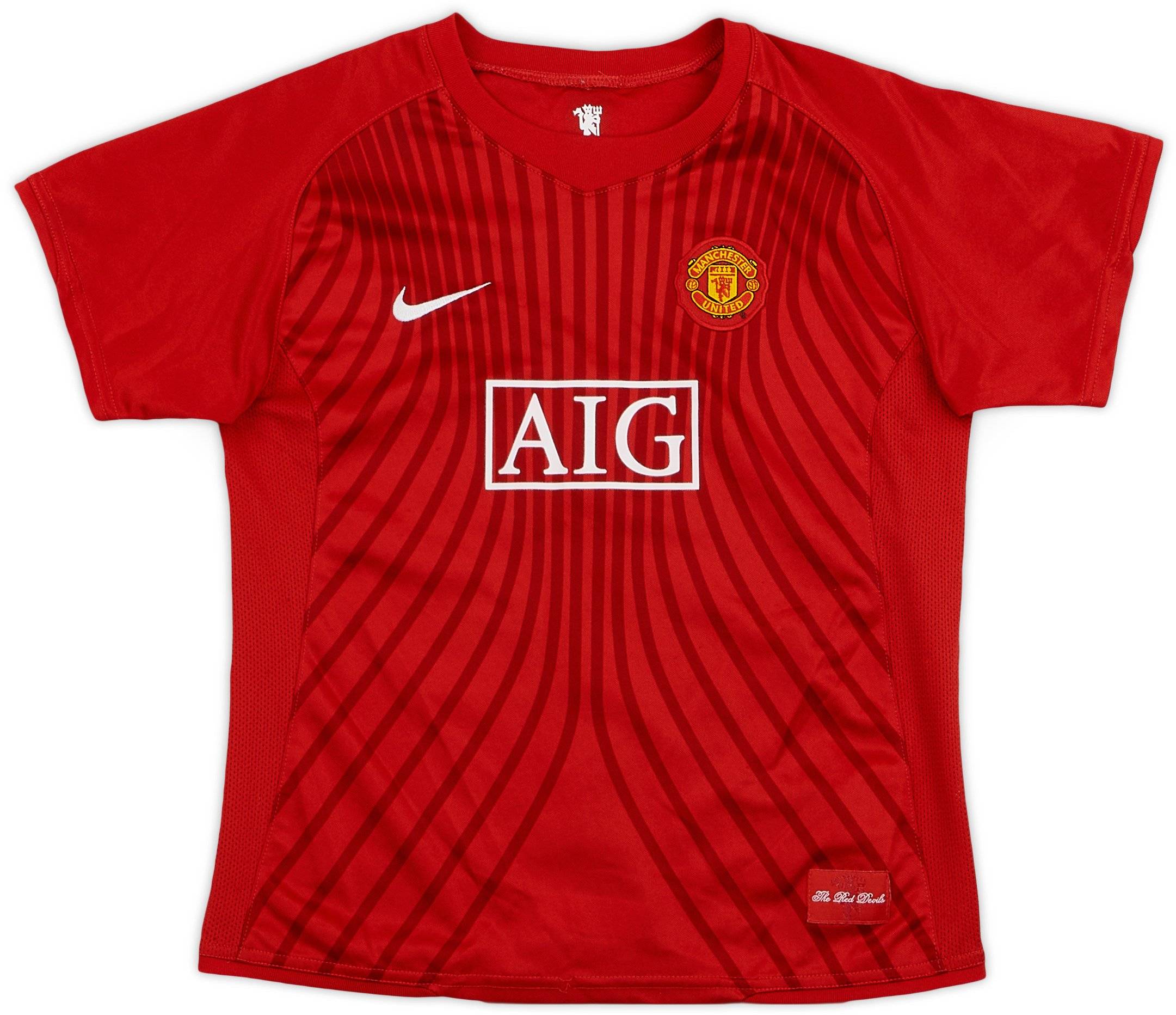 MANCHESTER UNITED 07-09 ホームユニフォーム 2007-09 Manchester United Home Shirt - 8/10 - Women's (XL)