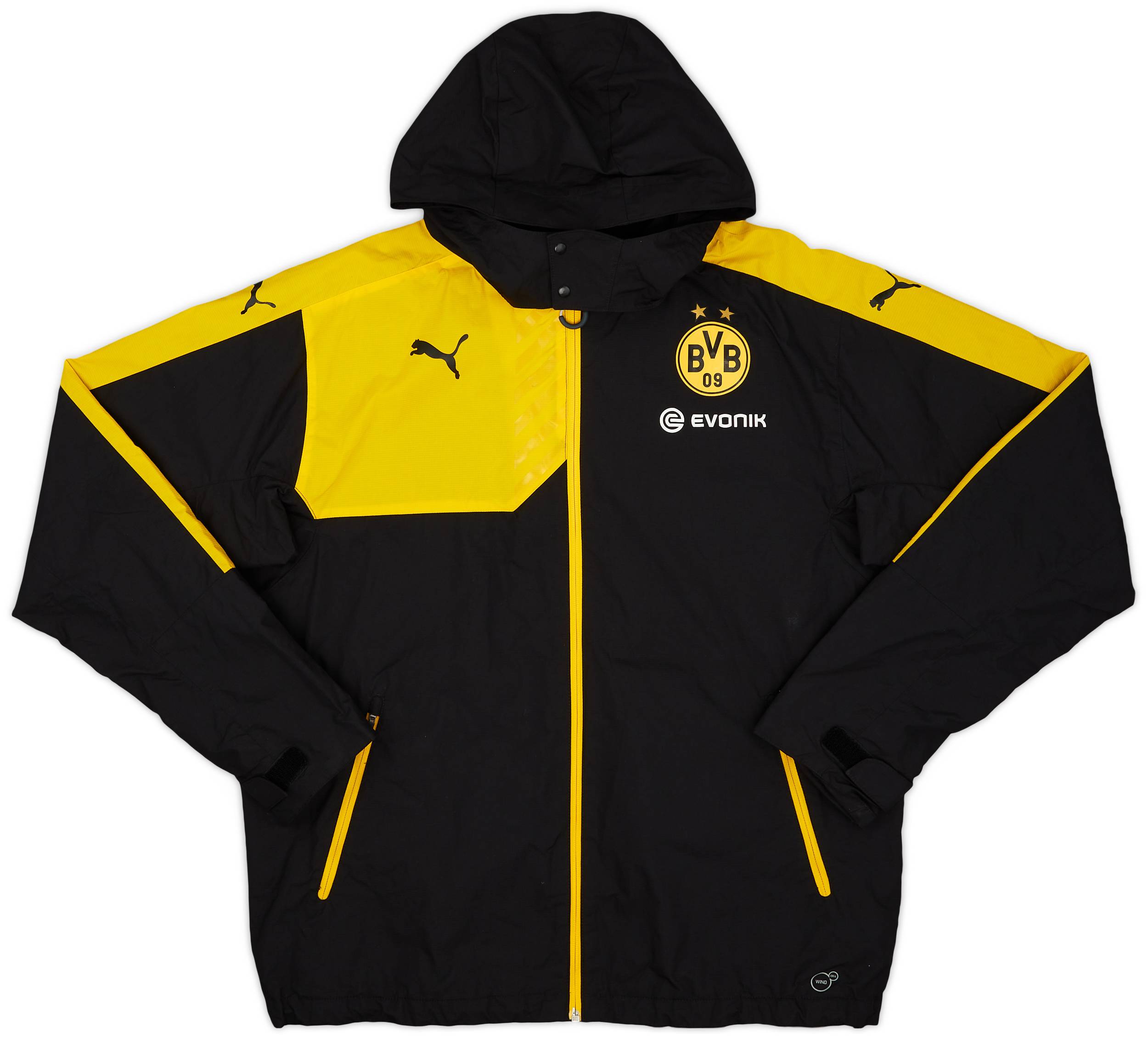 2015-16 Borussia Dortmund Puma Hooded Rain Jacket - 10/10 - (XL)